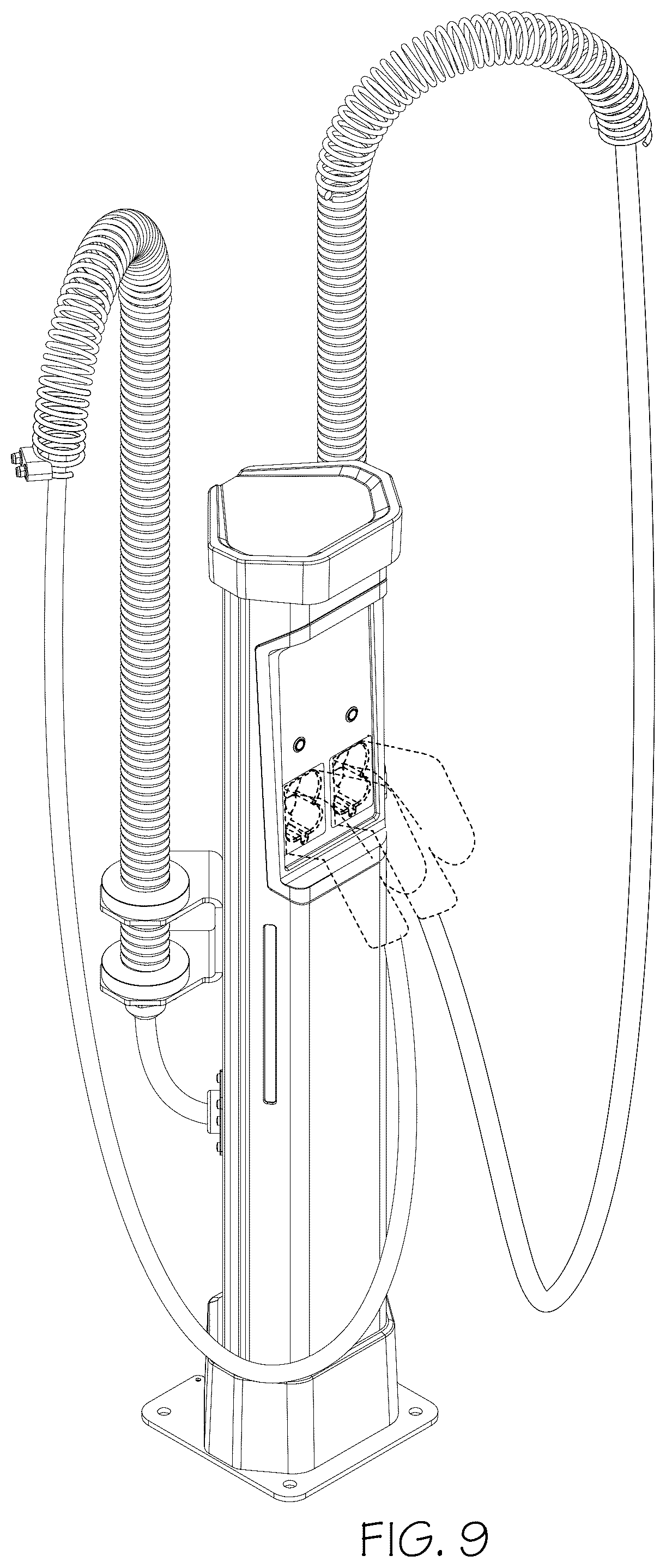 Patent USD1078617 Figure 9 – Charging apparatus for vehicles