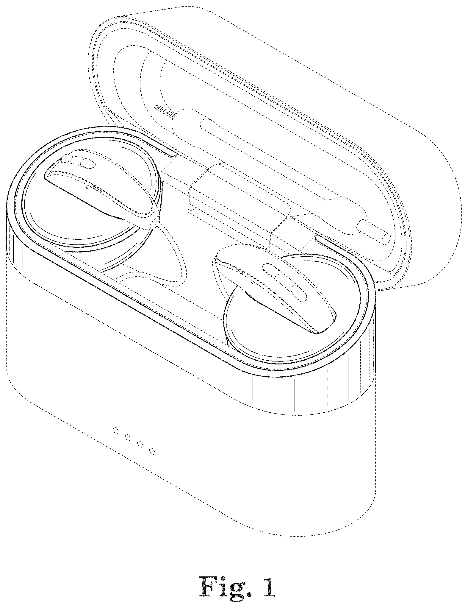 Patent USD1078621 Figure 1 – Charging case