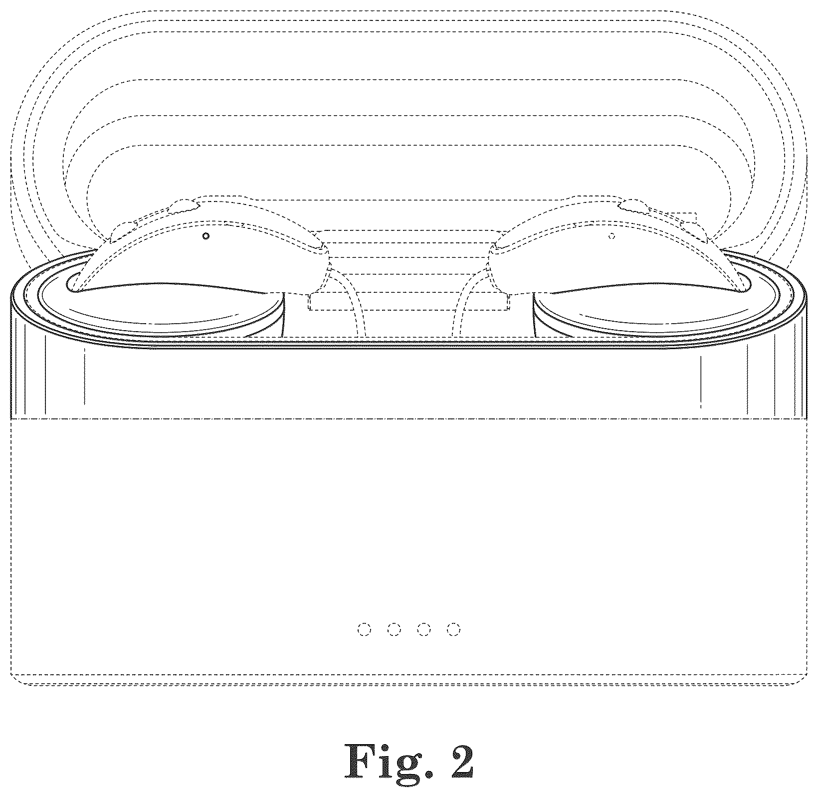 Patent USD1078621 Figure 2 – Charging case