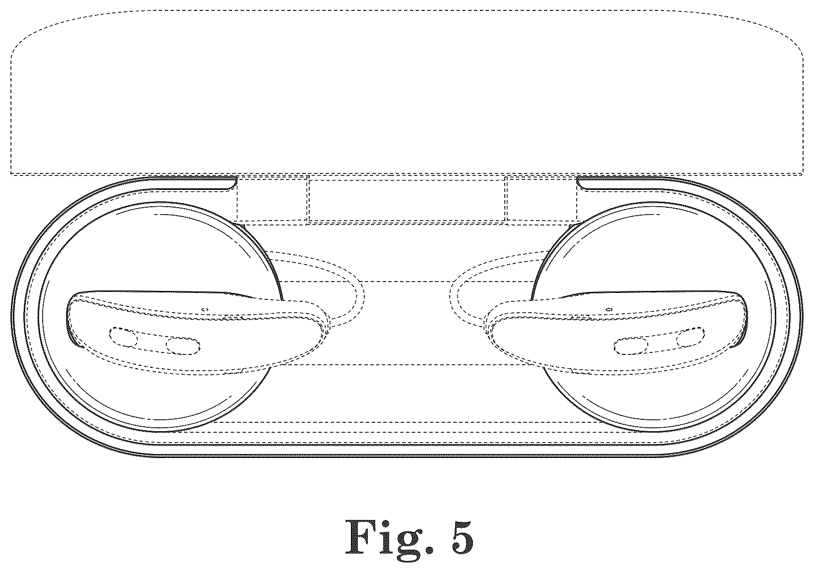 Patent USD1078621 Figure 5 – Charging case