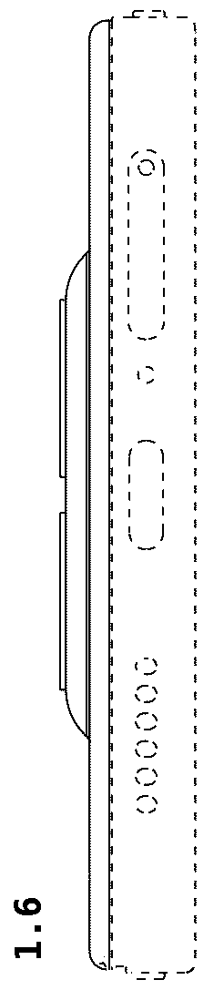 Patent USD1078675 Figure 6 – Mobile phone