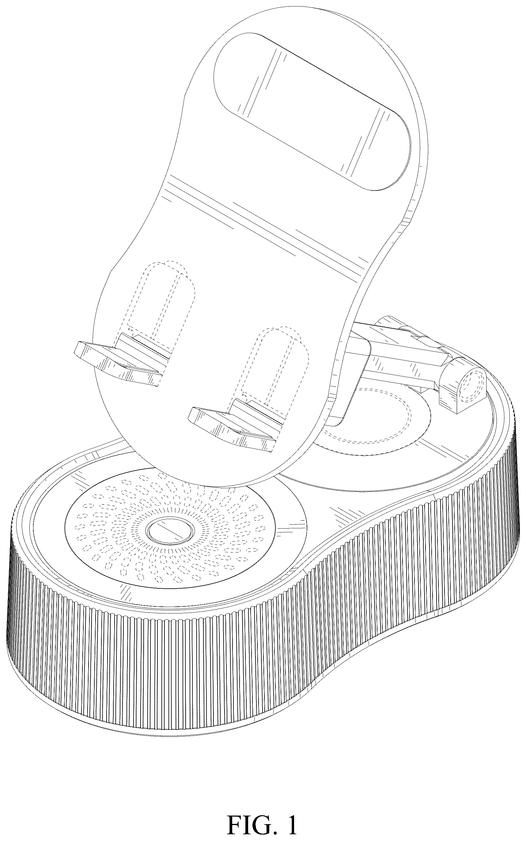 Patent USD1078719 Figure 1 – Mobile phone holder with speaker