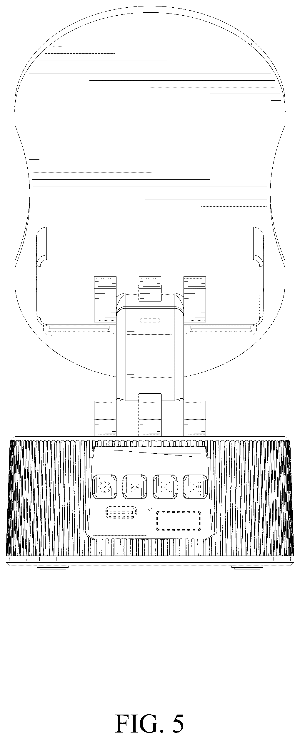 Patent USD1078719 Figure 5 – Mobile phone holder with speaker