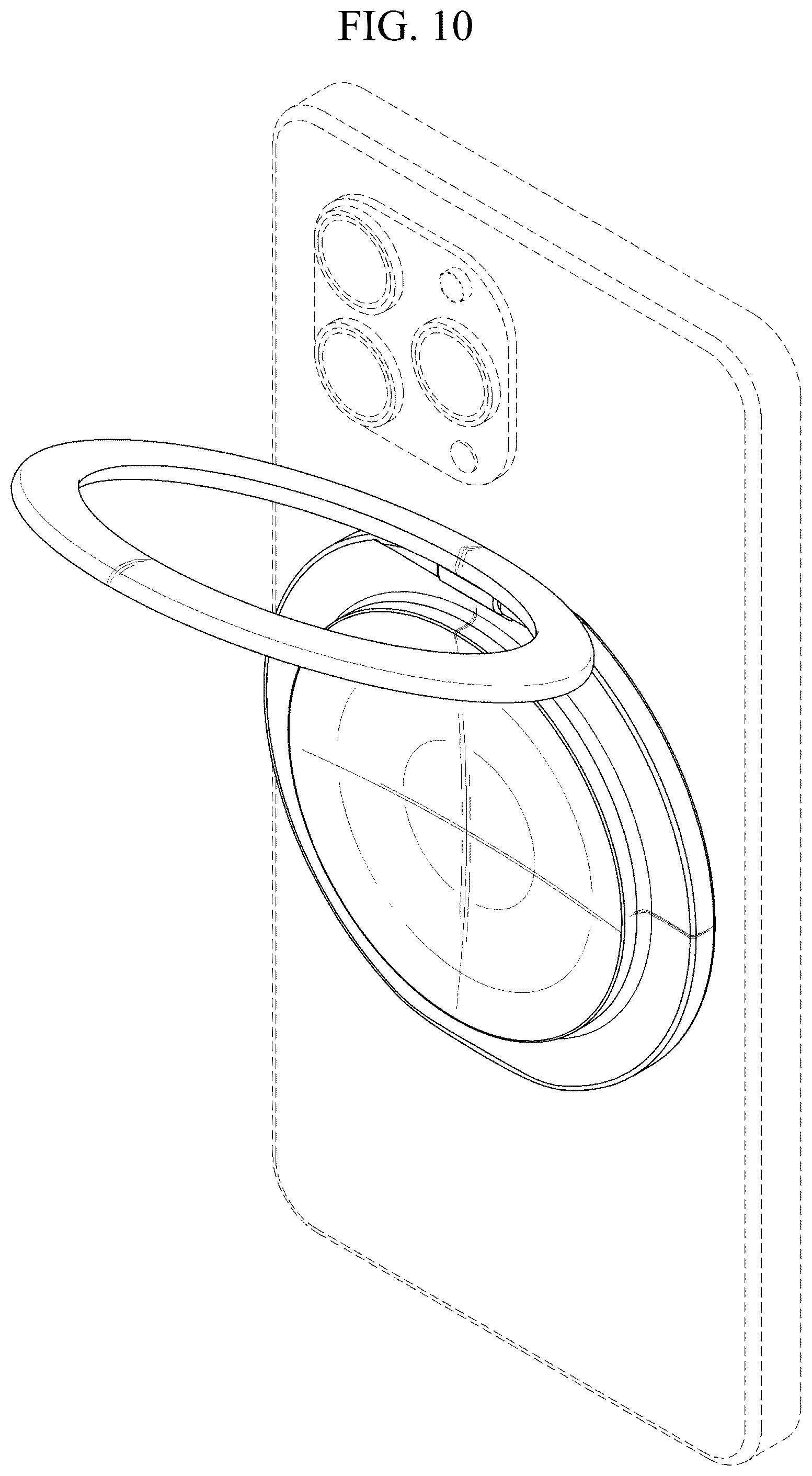 Patent USD1078721 Figure 8 – Ring holder for electronic device