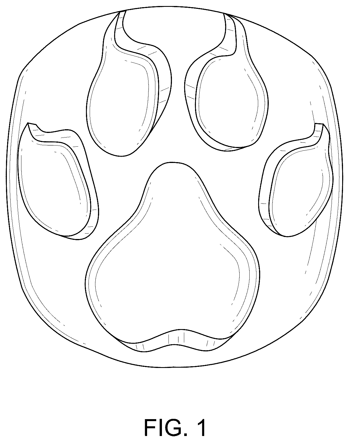 Patent USD1078813 Figure 1 – Wolf footprint tread for legged robot