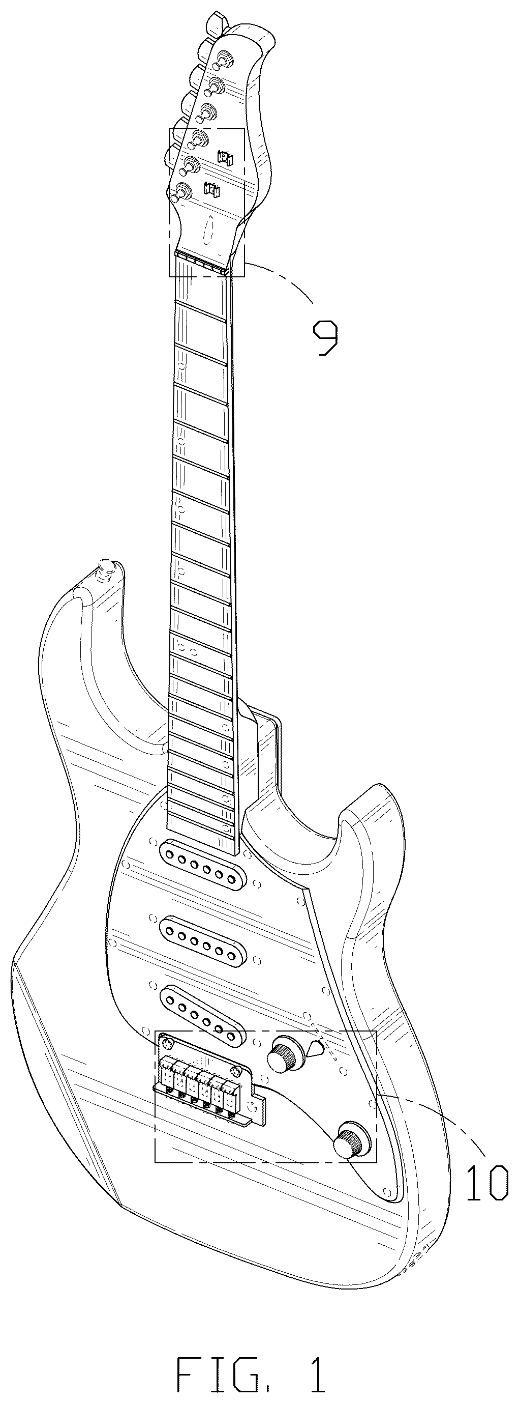 Patent USD1078840 Figure 1 – Electric guitar