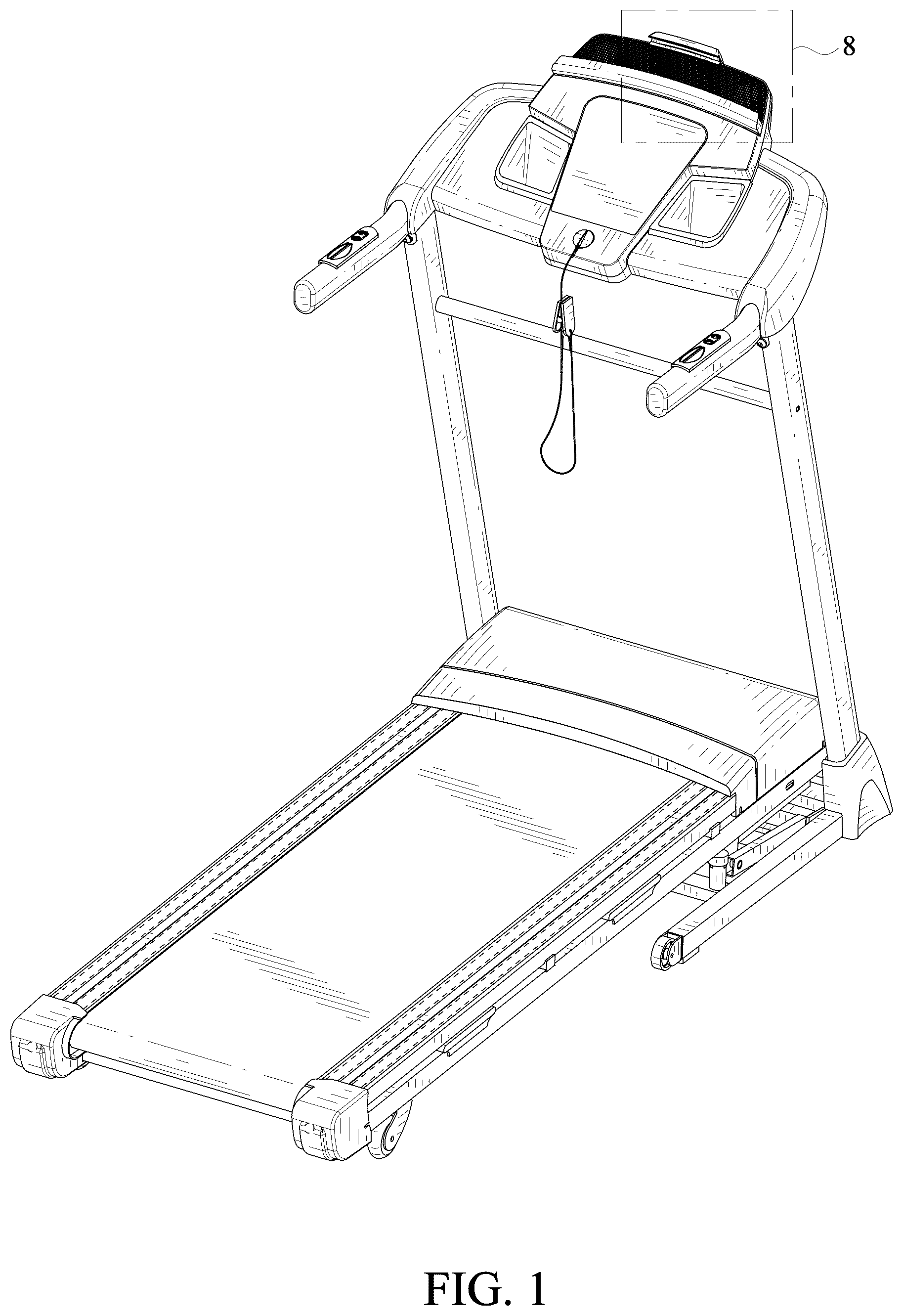 Patent USD1078879 Figure 1 – Treadmill