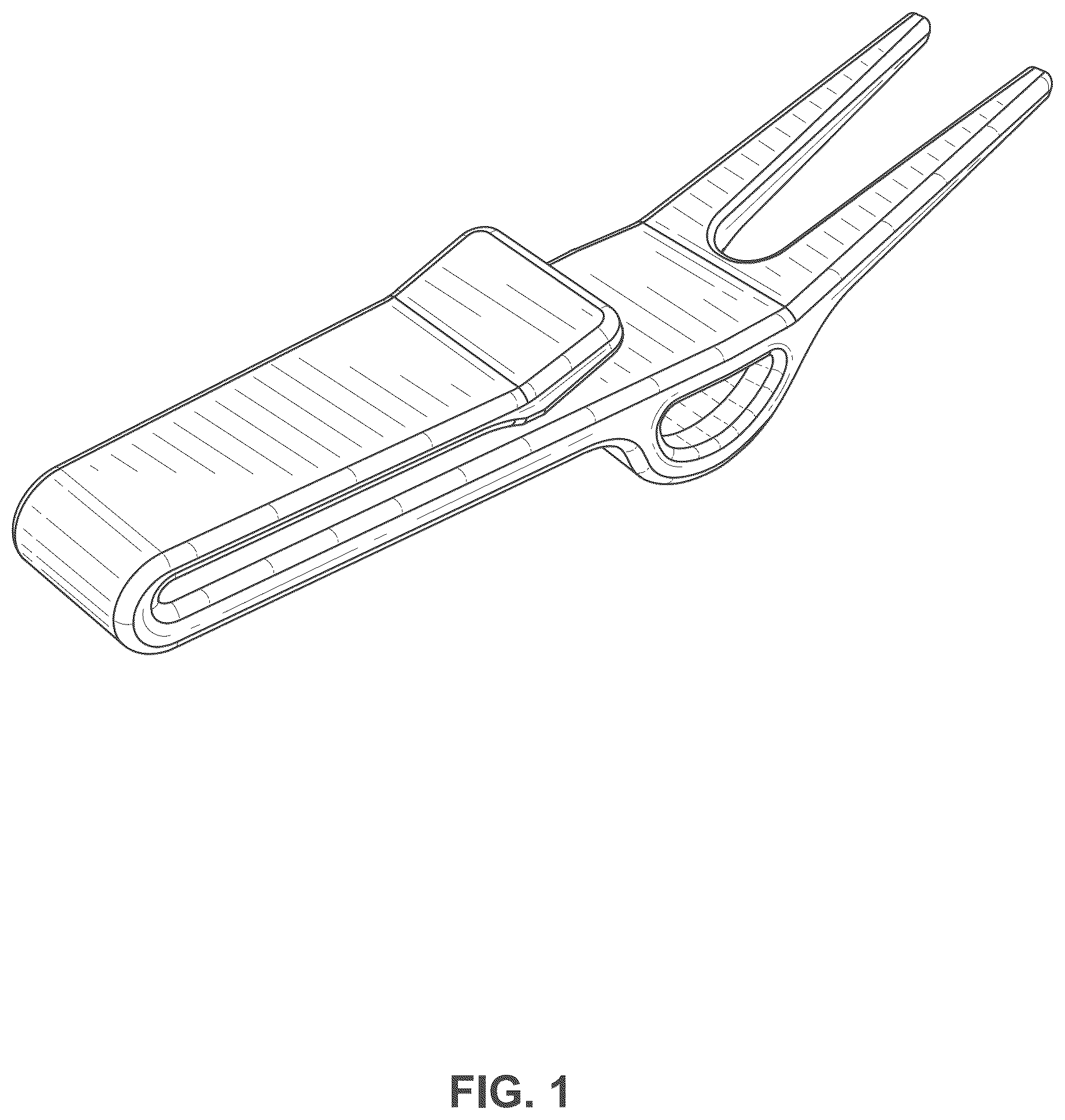 Patent USD1078903 Figure 1 – Divot repair tool