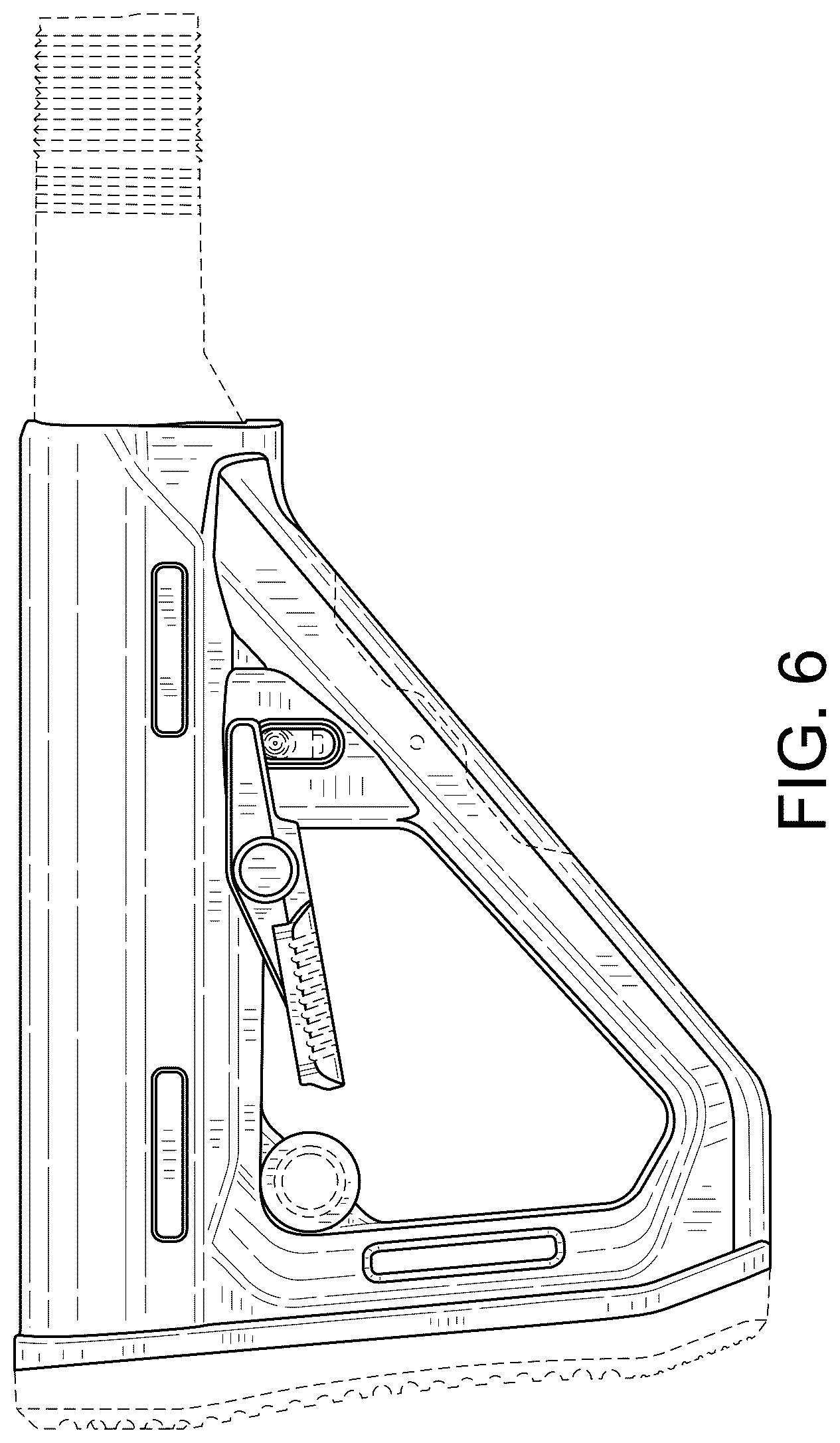 Patent USD1078911 Figure 6 – Firearm stock, toy and/or replica
