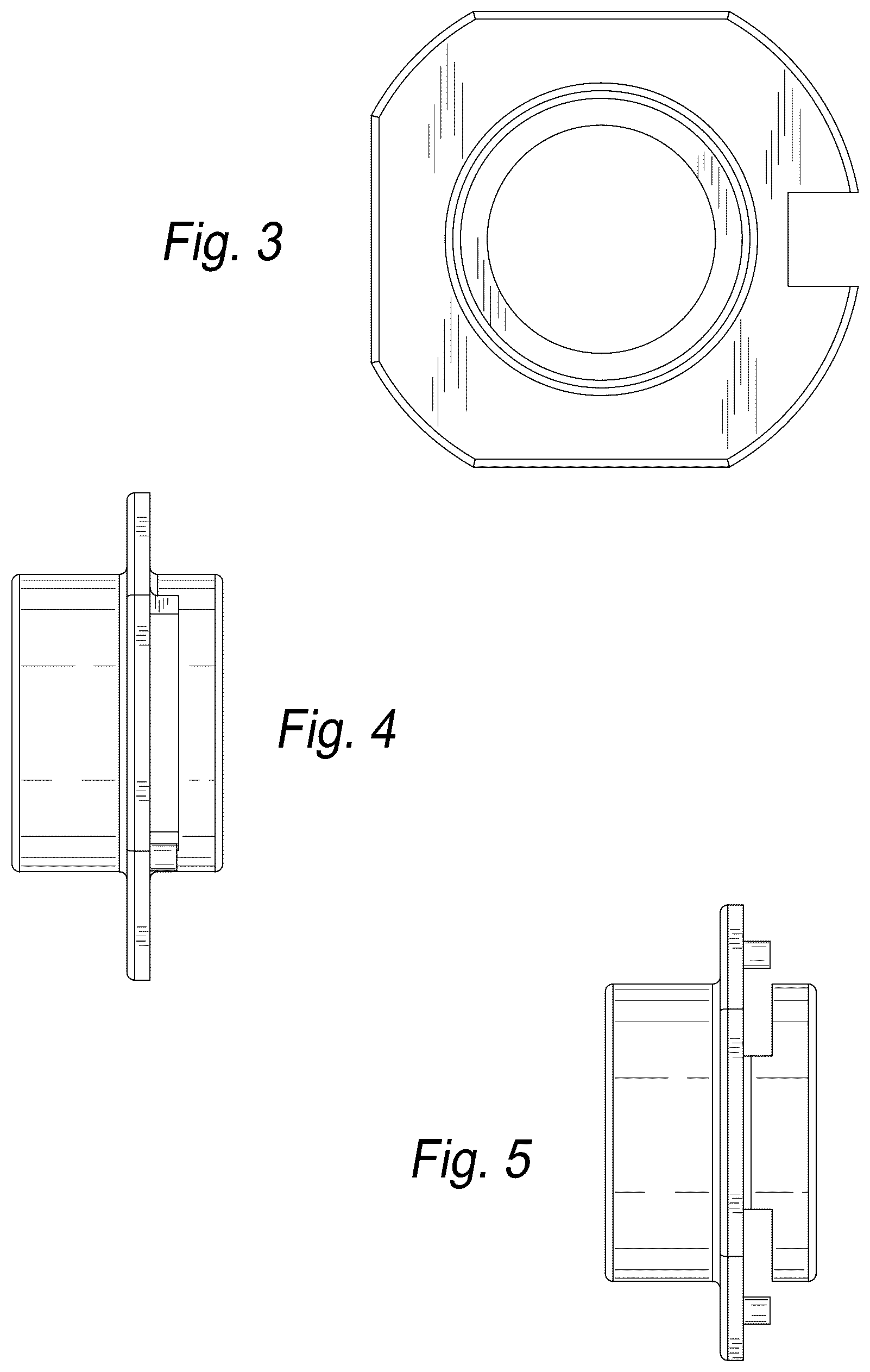 Patent USD1078947 Figure 2 – Inlet locking collar for hose reel