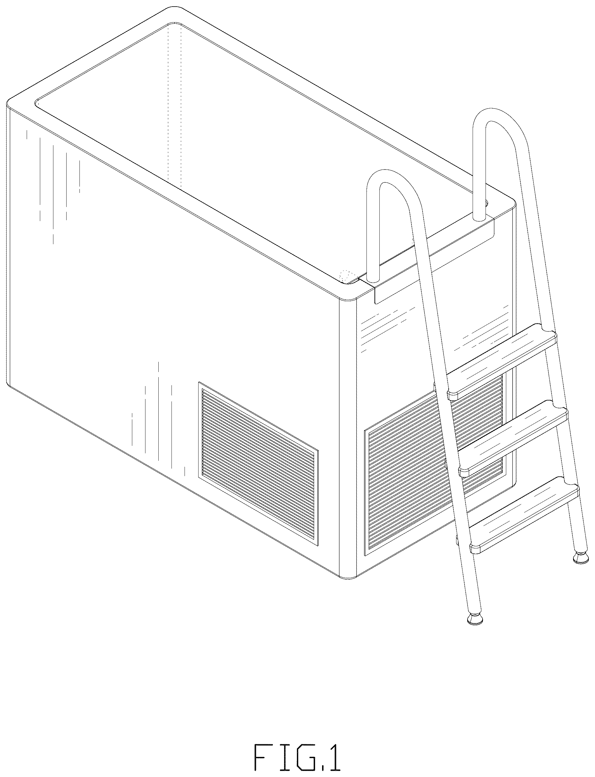 Patent USD1078956 Figure 1 – Bathtub
