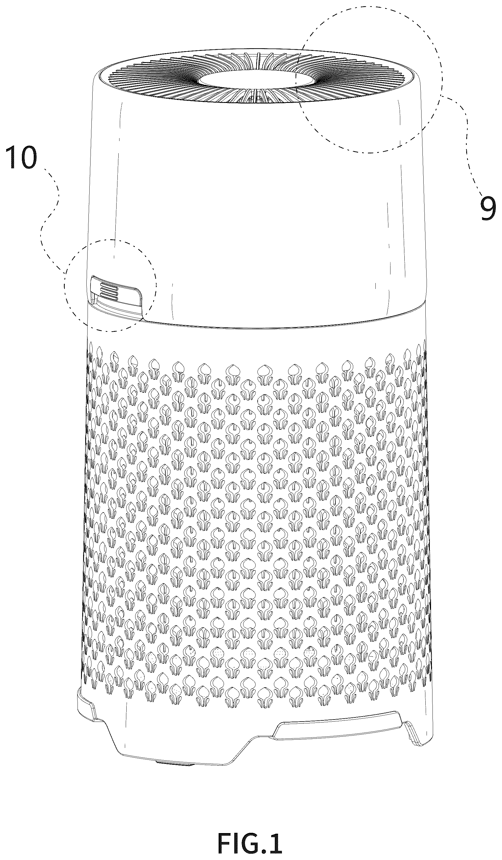 Patent USD1078972 Figure 1 – Air purifier
