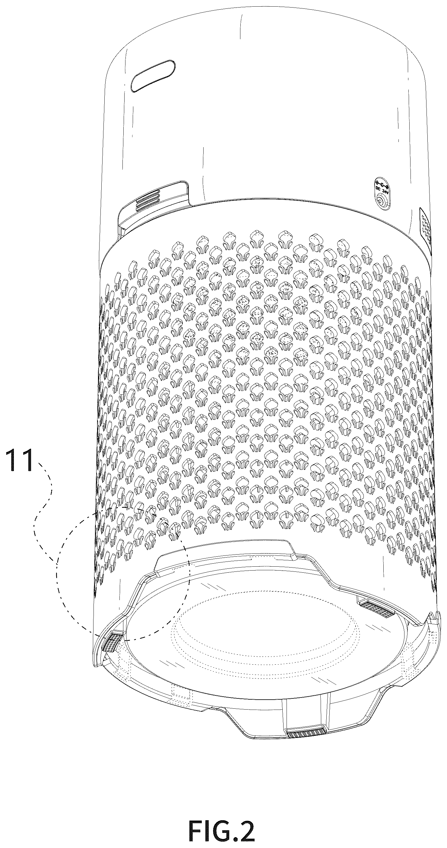 Patent USD1078972 Figure 2 – Air purifier