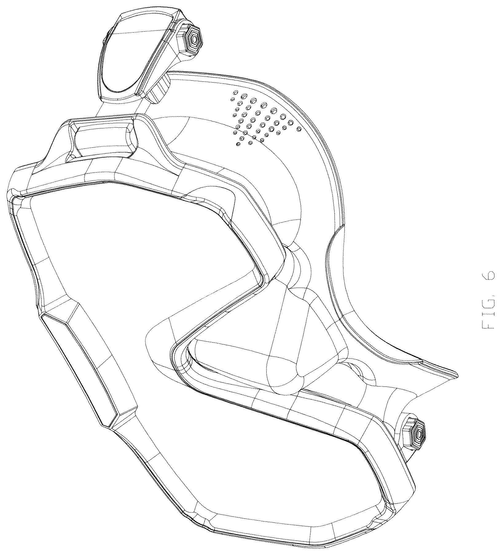 Patent USD1078991 Figure 6 – Snorkel mask