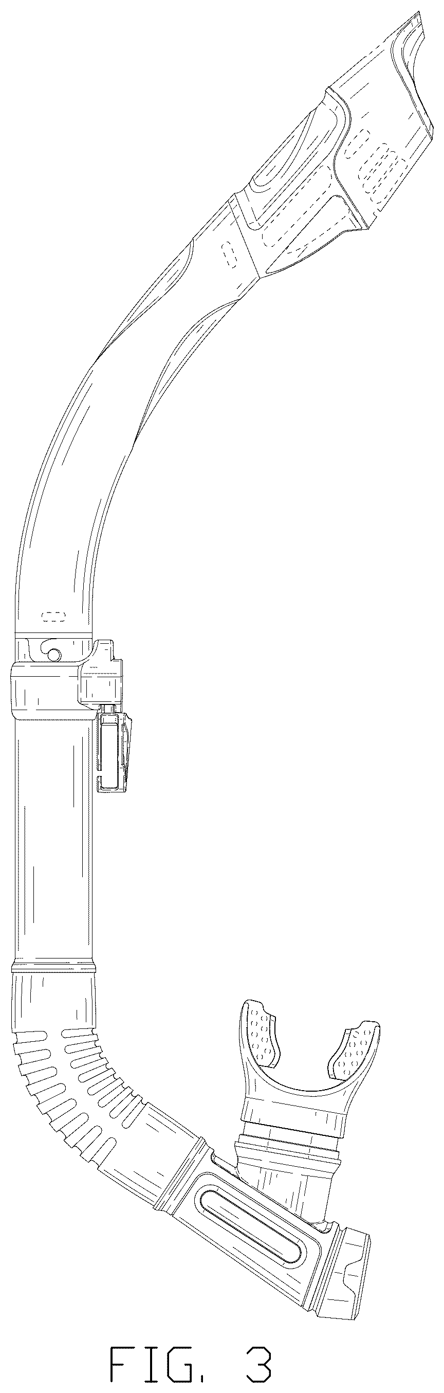 Patent USD1078992 Figure 3 – Snorkel tube