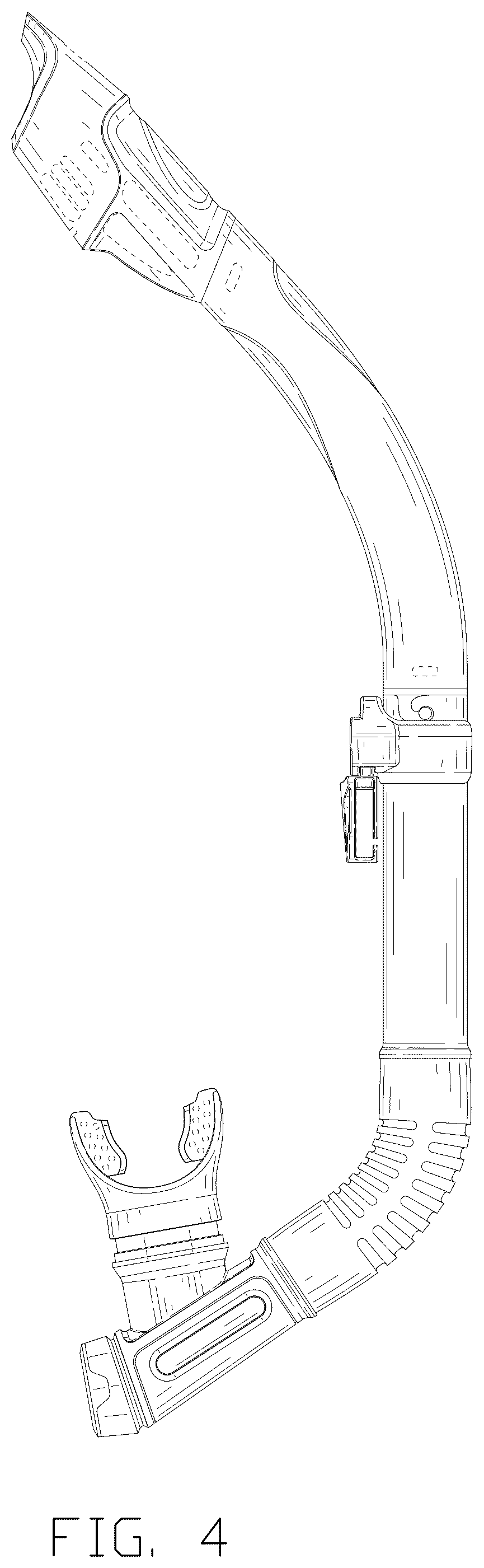 Patent USD1078992 Figure 4 – Snorkel tube
