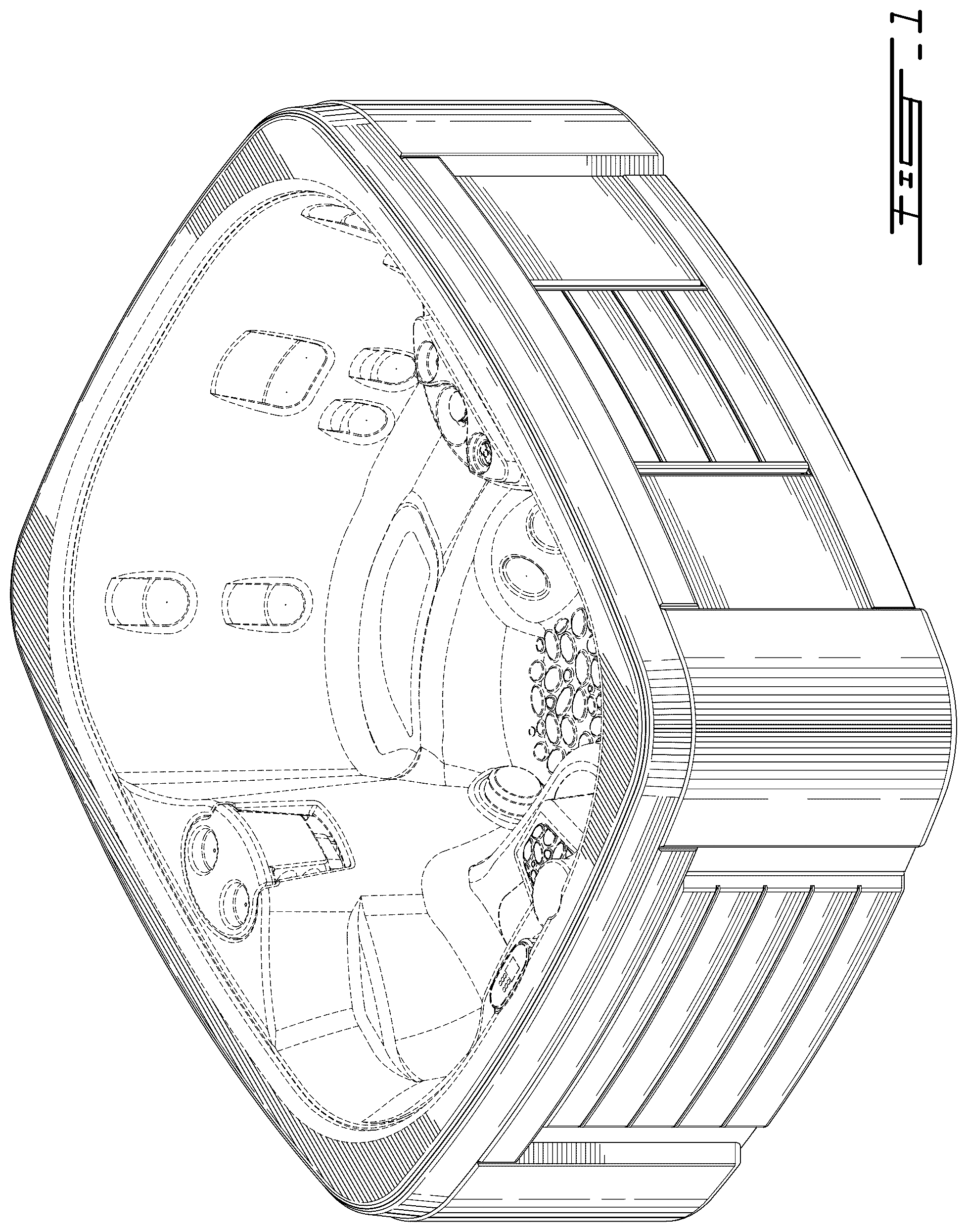Patent USD1079033 Figure 1 – Spa