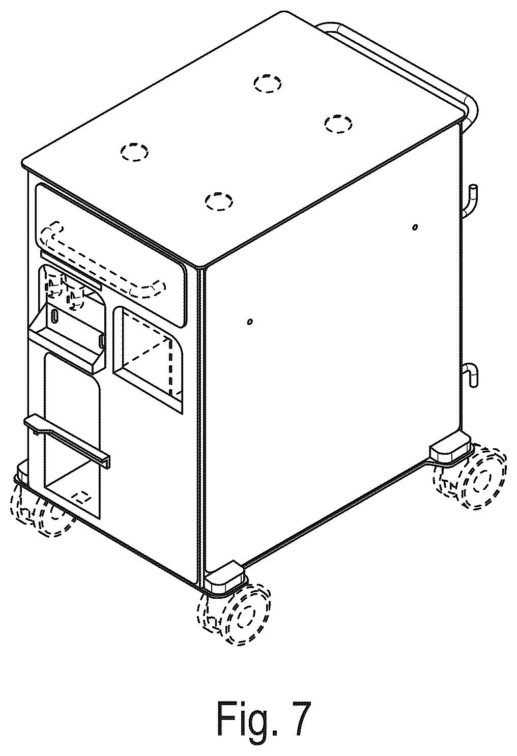 Patent USD1079051 Figure 7 – Trolley for medical care