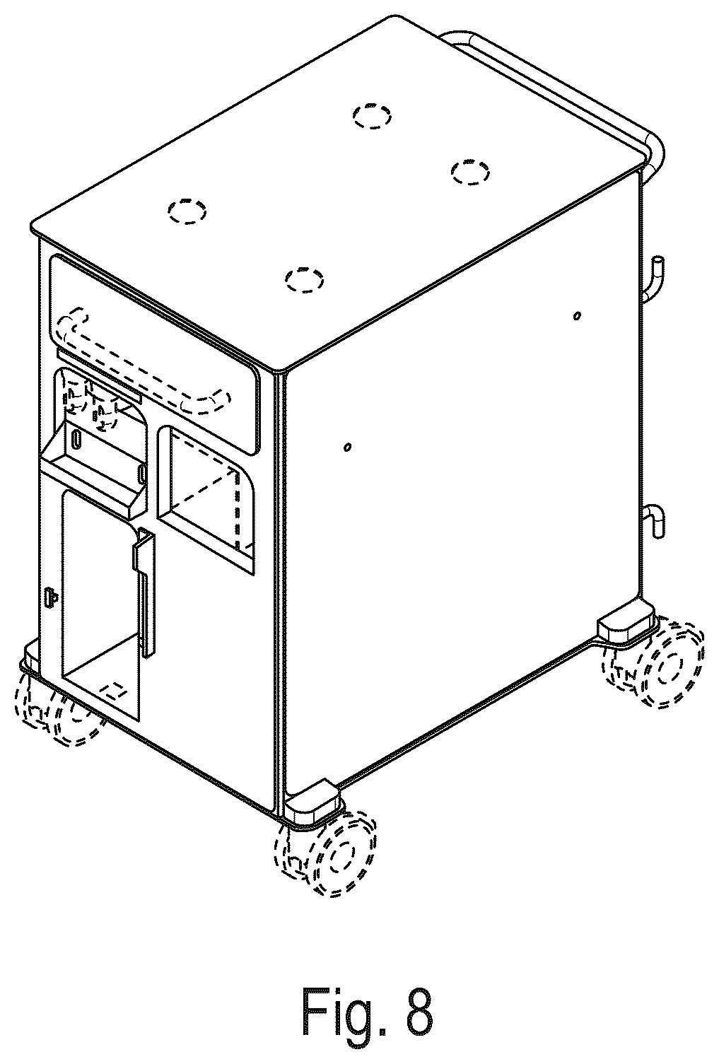 Patent USD1079051 Figure 8 – Trolley for medical care