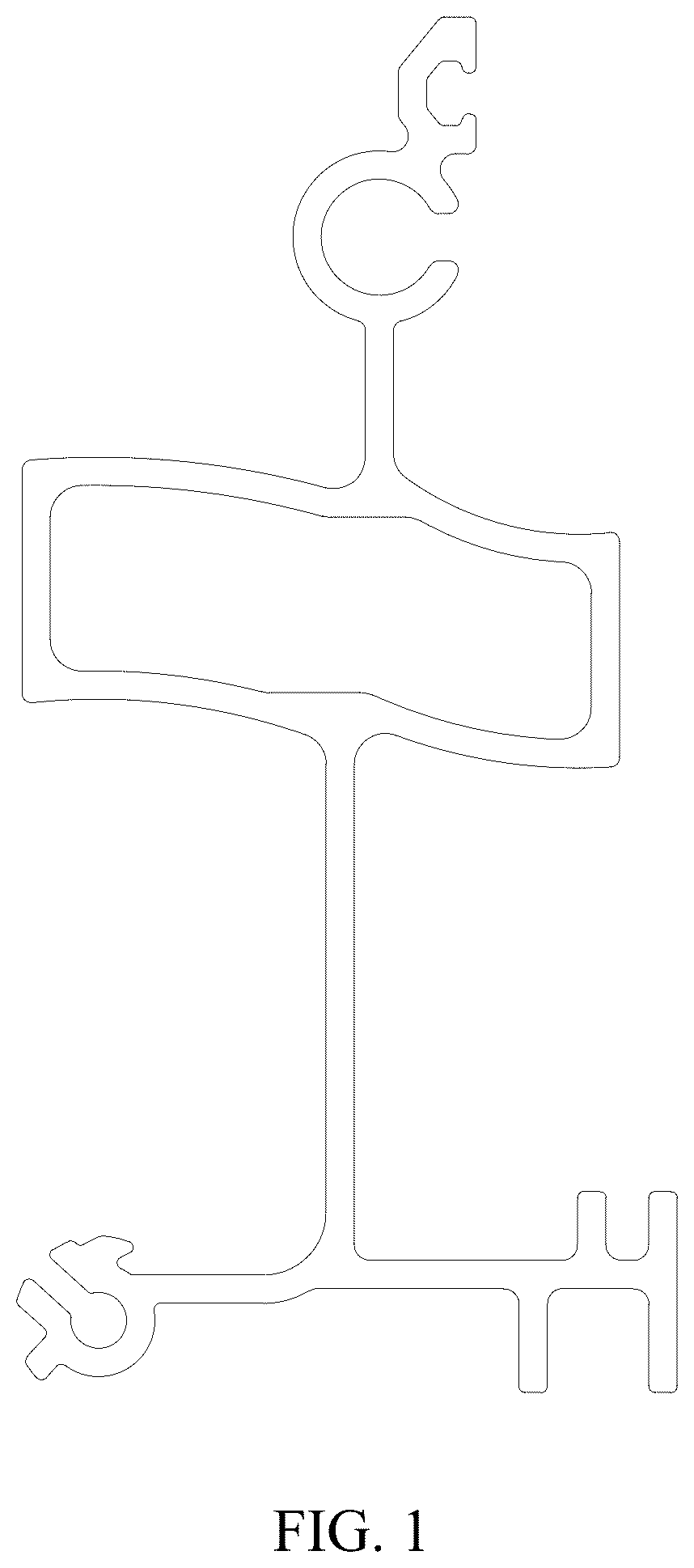 Patent USD1079053 Figure 1 – Sash to frame connecting member profile