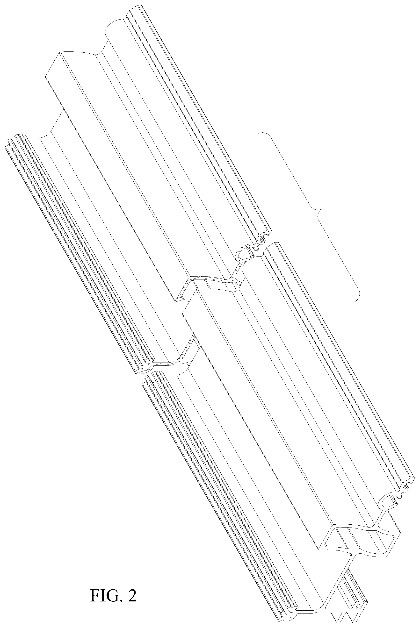 Patent USD1079053 Figure 2 – Sash to frame connecting member profile