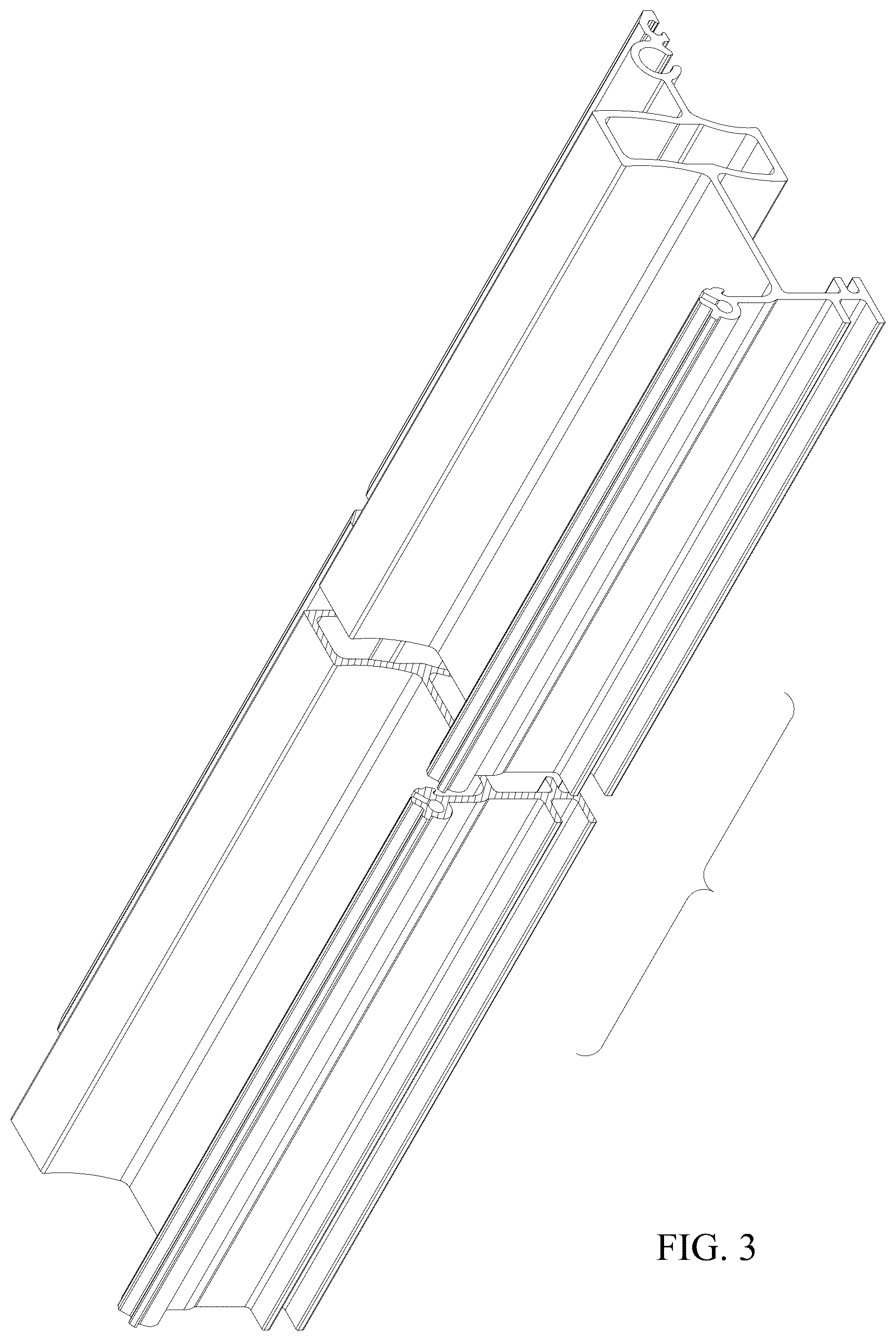 Patent USD1079053 Figure 3 – Sash to frame connecting member profile
