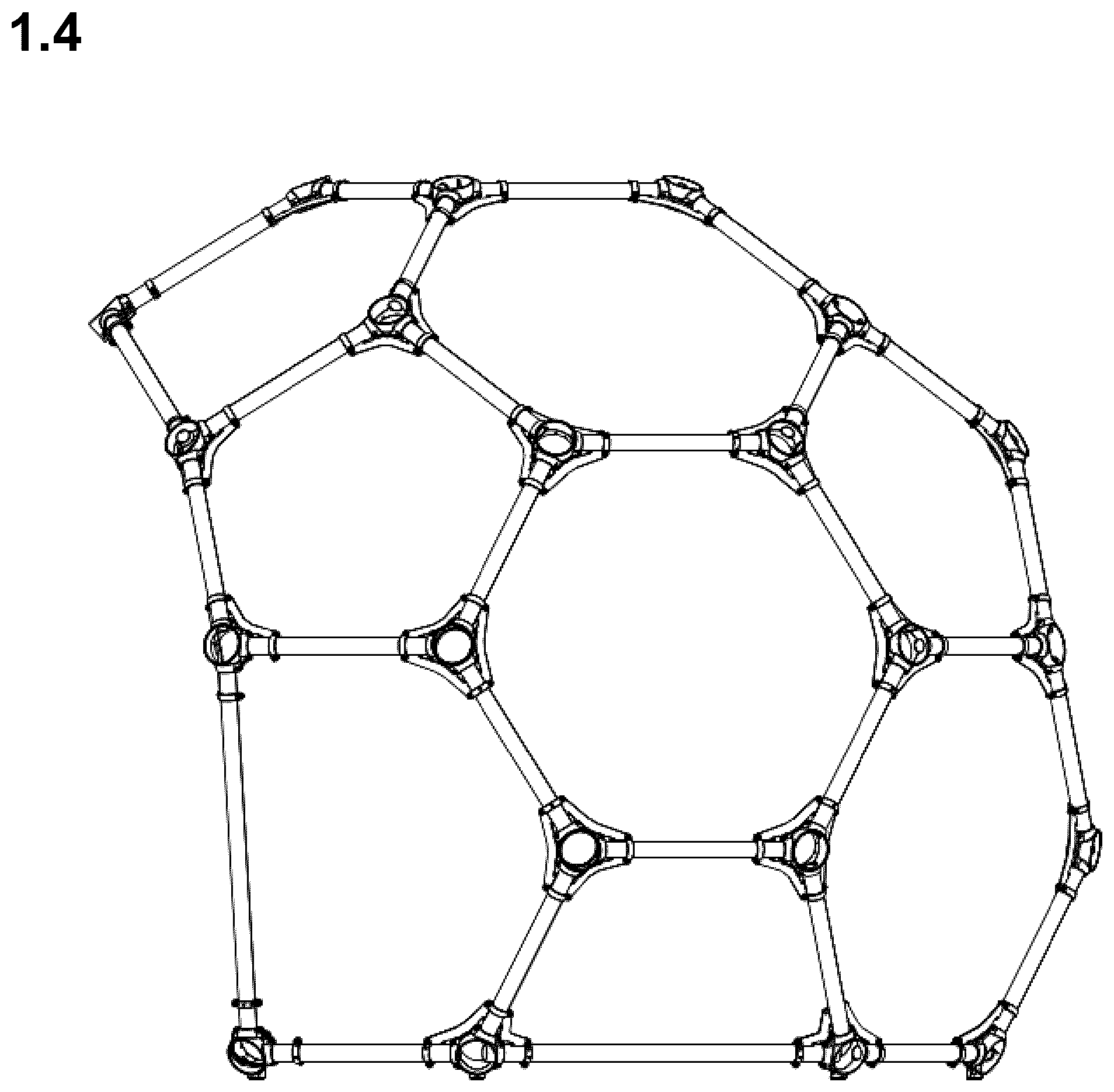 Patent USD1079054 Figure 4 – Dome panel house