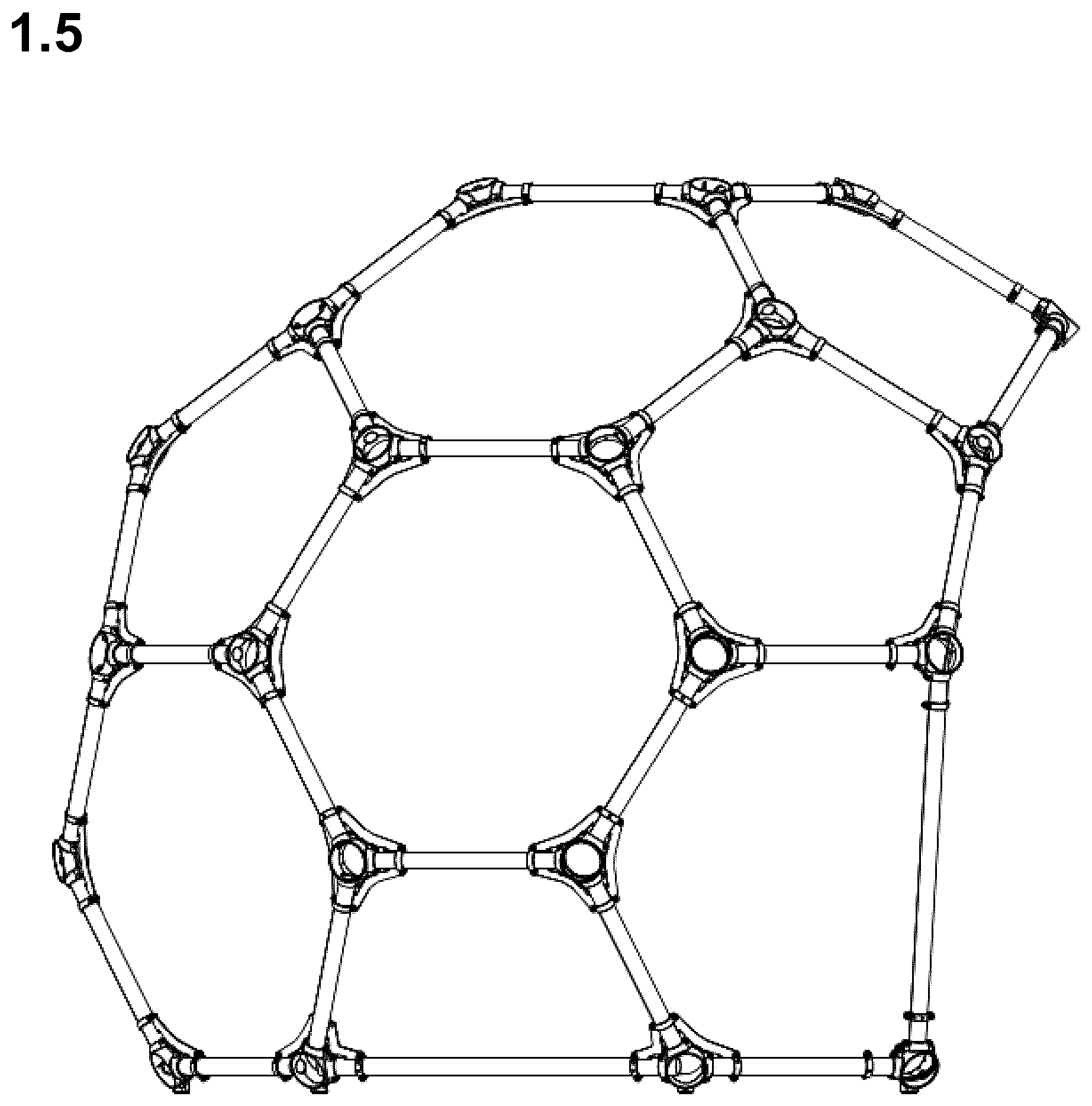 Patent USD1079054 Figure 5 – Dome panel house