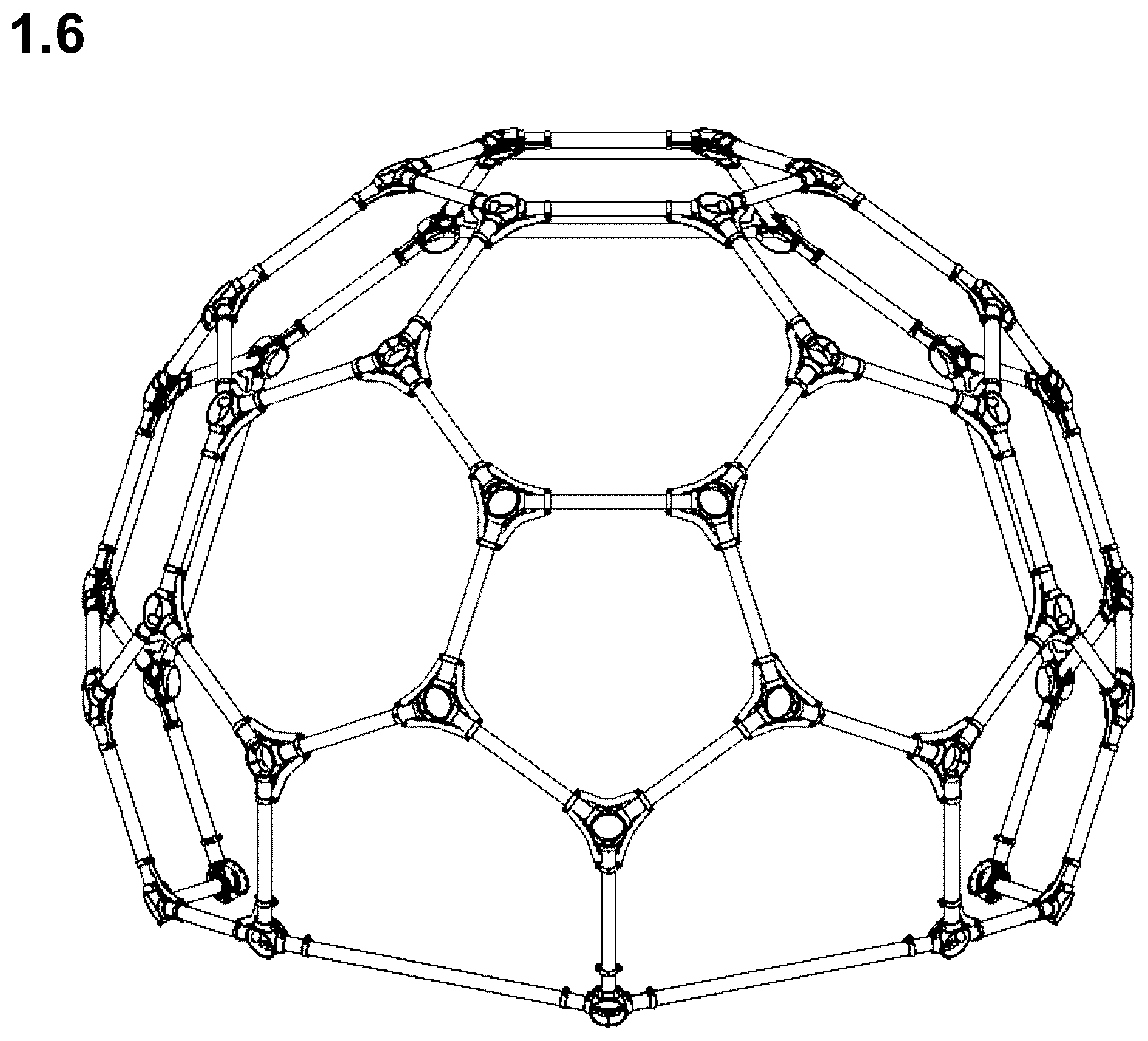 Patent USD1079054 Figure 6 – Dome panel house