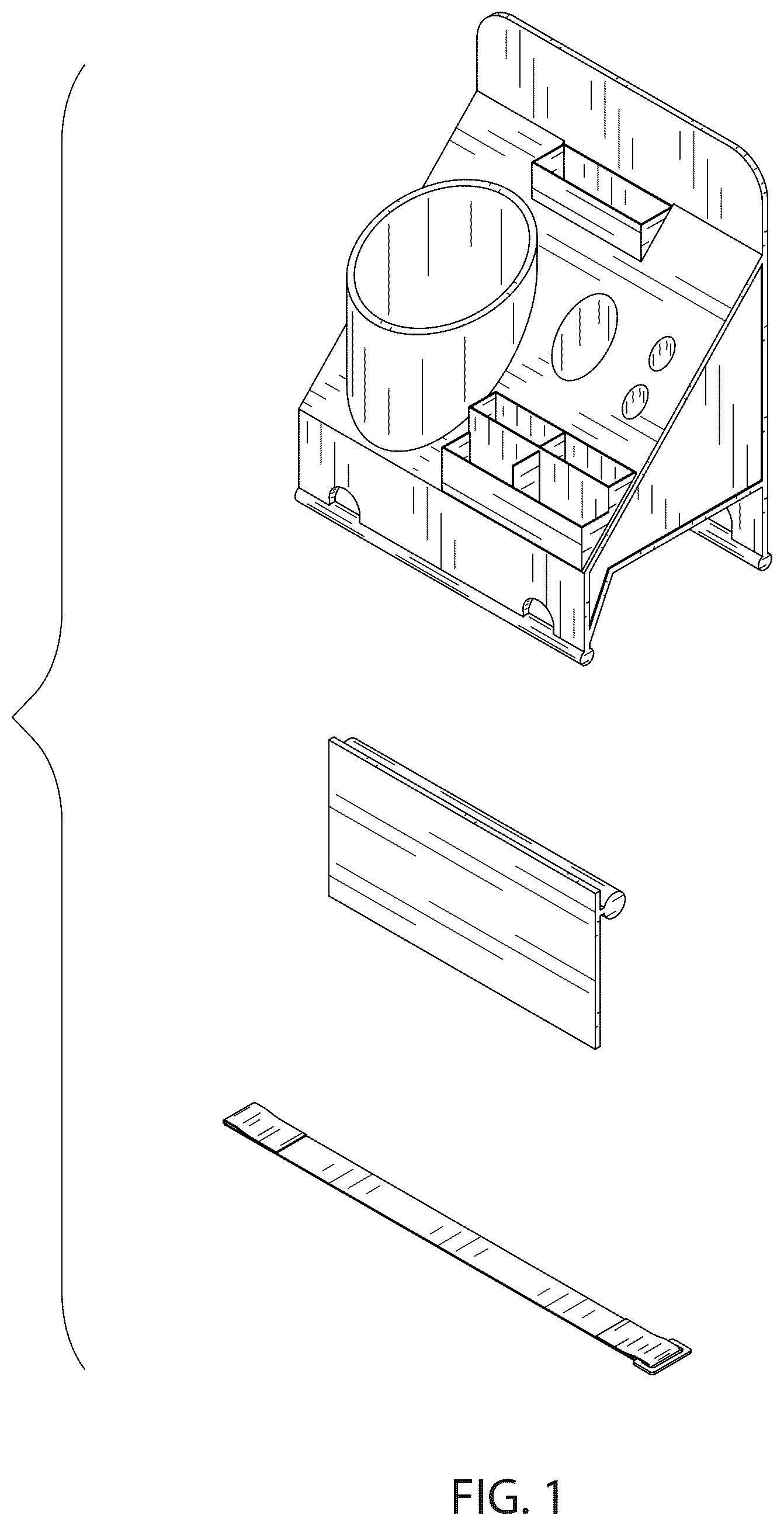 Patent USD1079060 Figure 1 – Ladder topper set