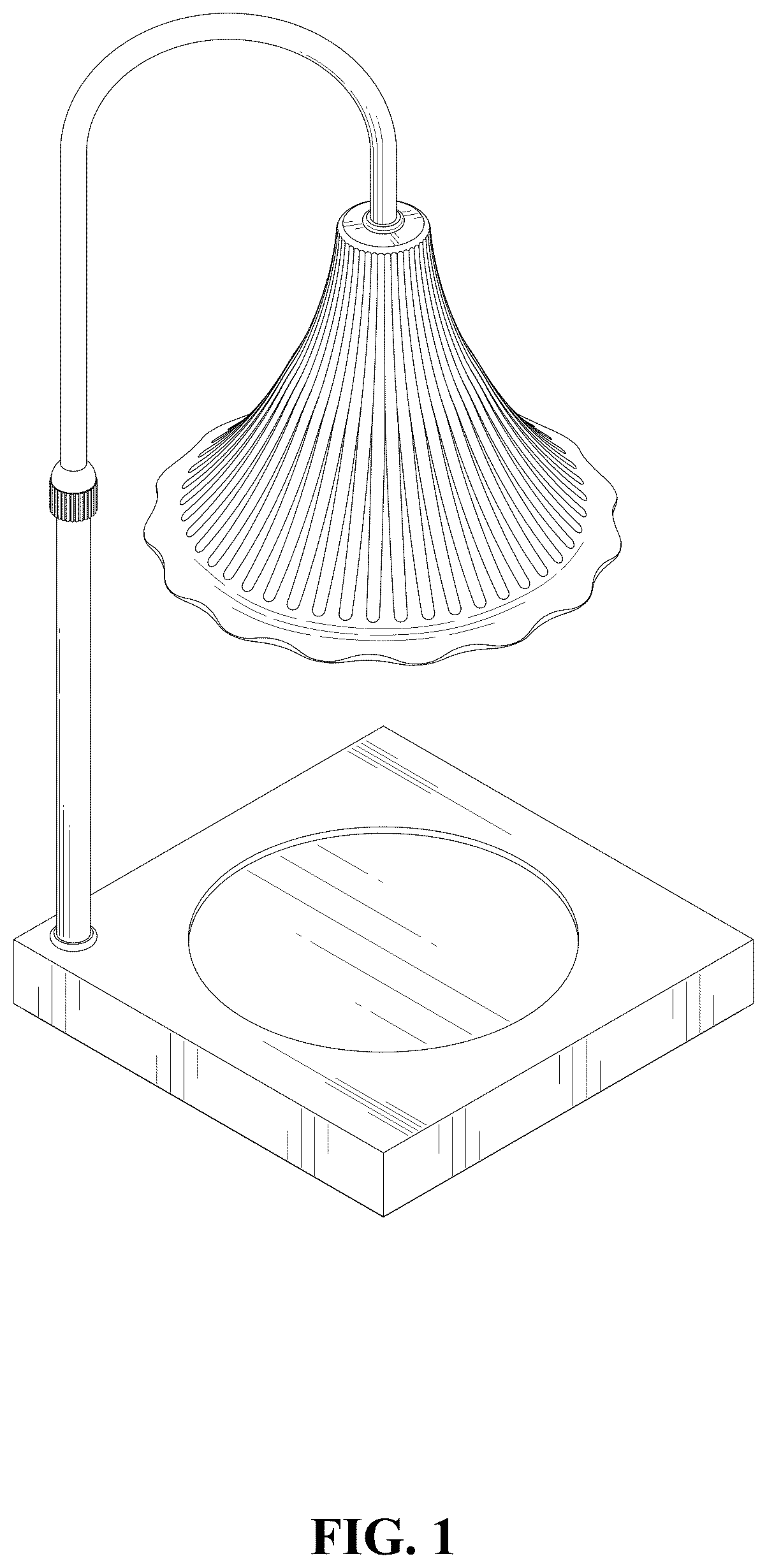 Patent USD1079070 Figure 1 – Wax melting lamp