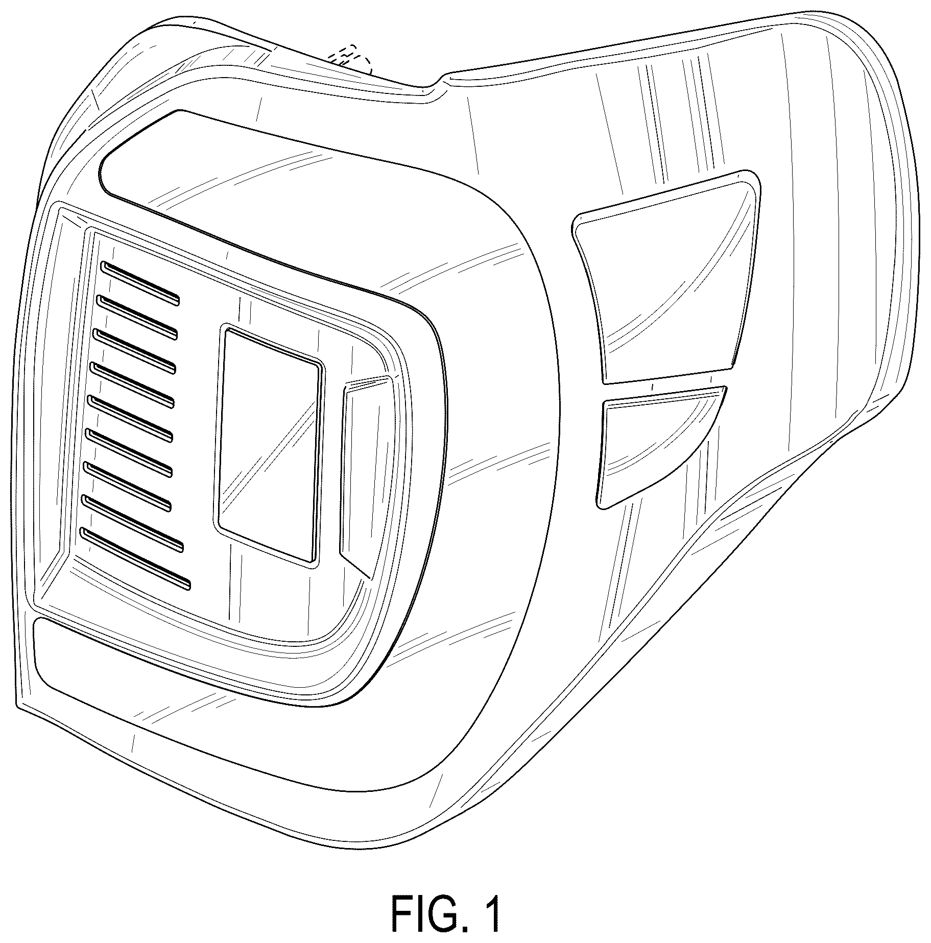 Patent USD1079074 Figure 1 – Vehicle tail light