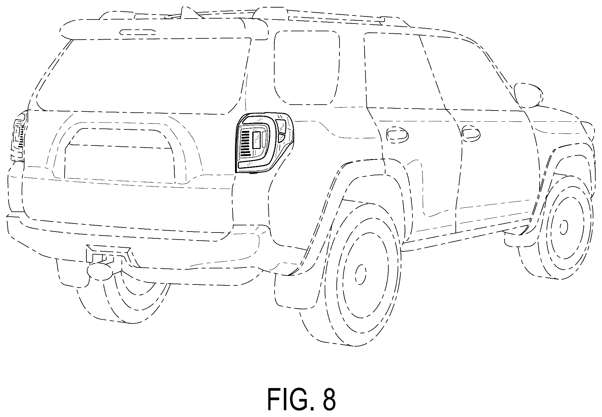 Patent USD1079074 Figure 8 – Vehicle tail light
