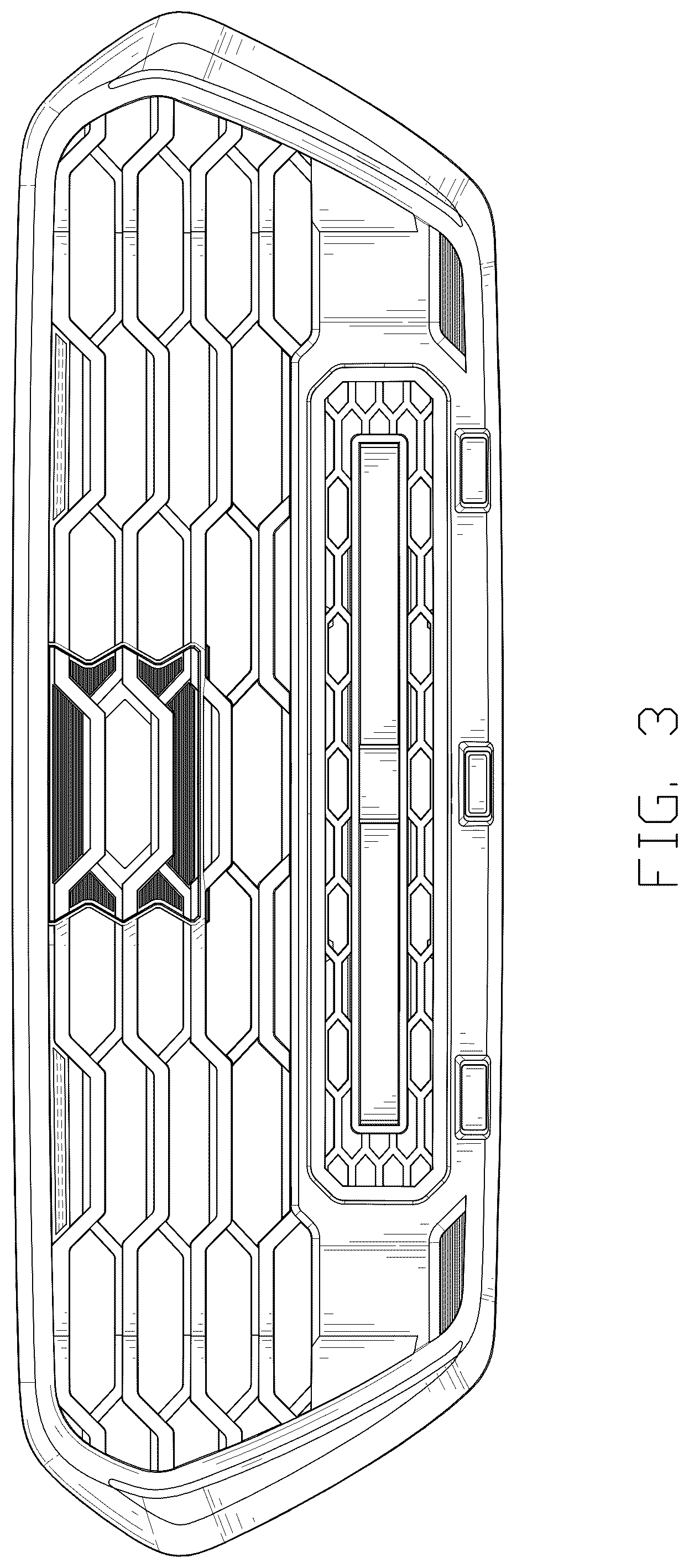 Patent USD1079075 Figure 3 – Vehicle lighting