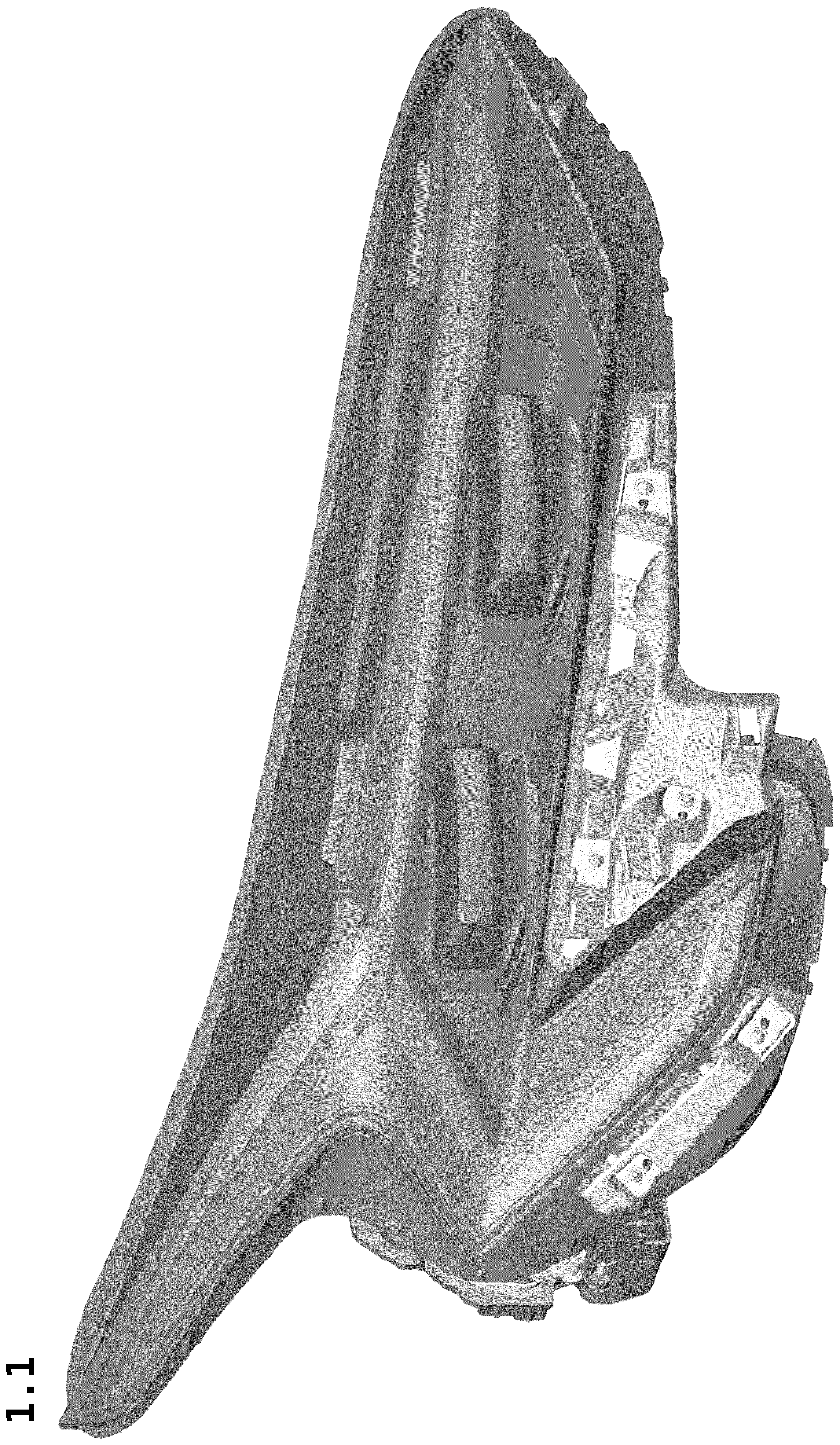 Patent USD1079076 — Head lamp for automobile — Figure 1