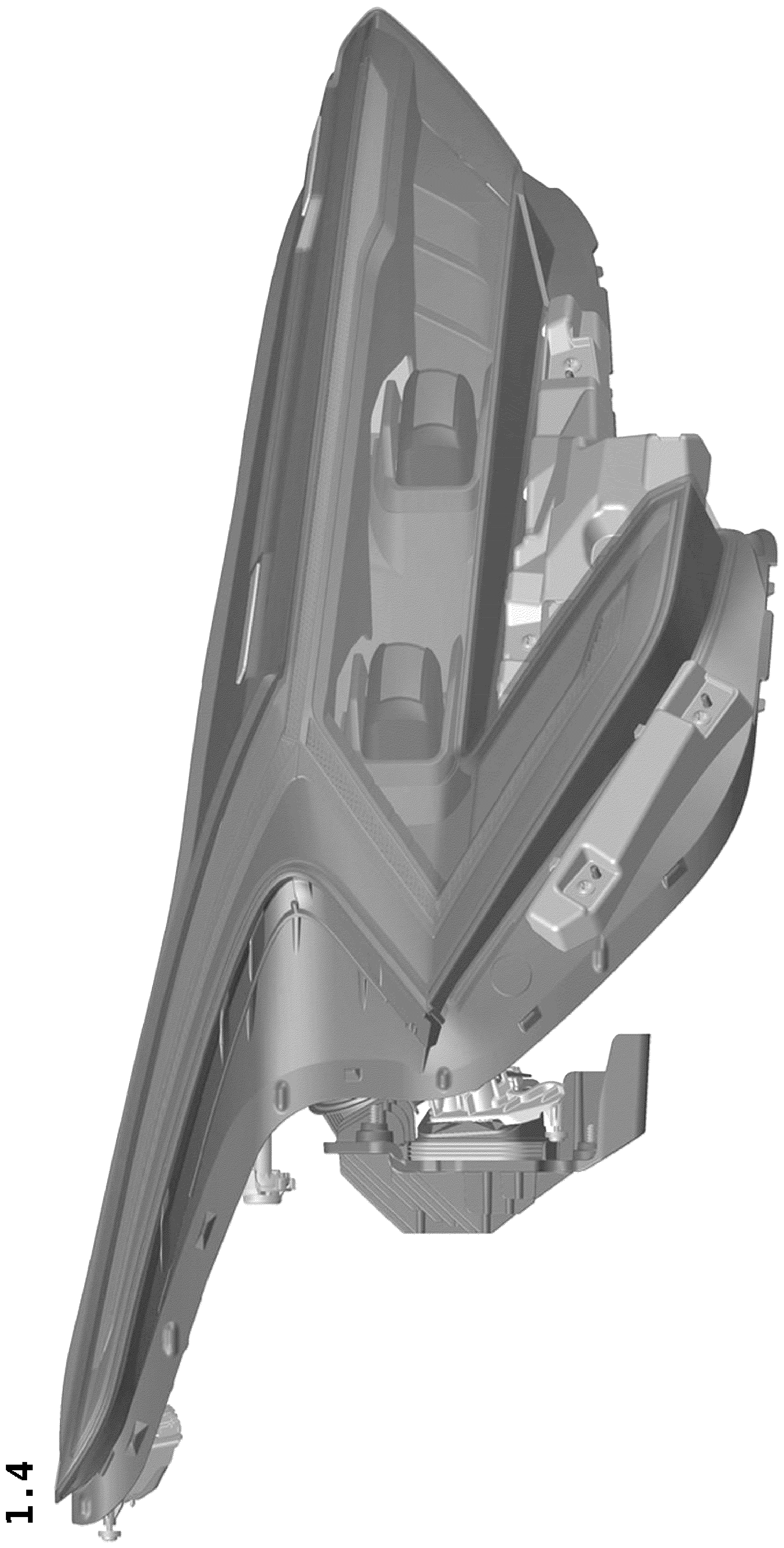 Patent USD1079076 Figure 4 – Head lamp for automobile