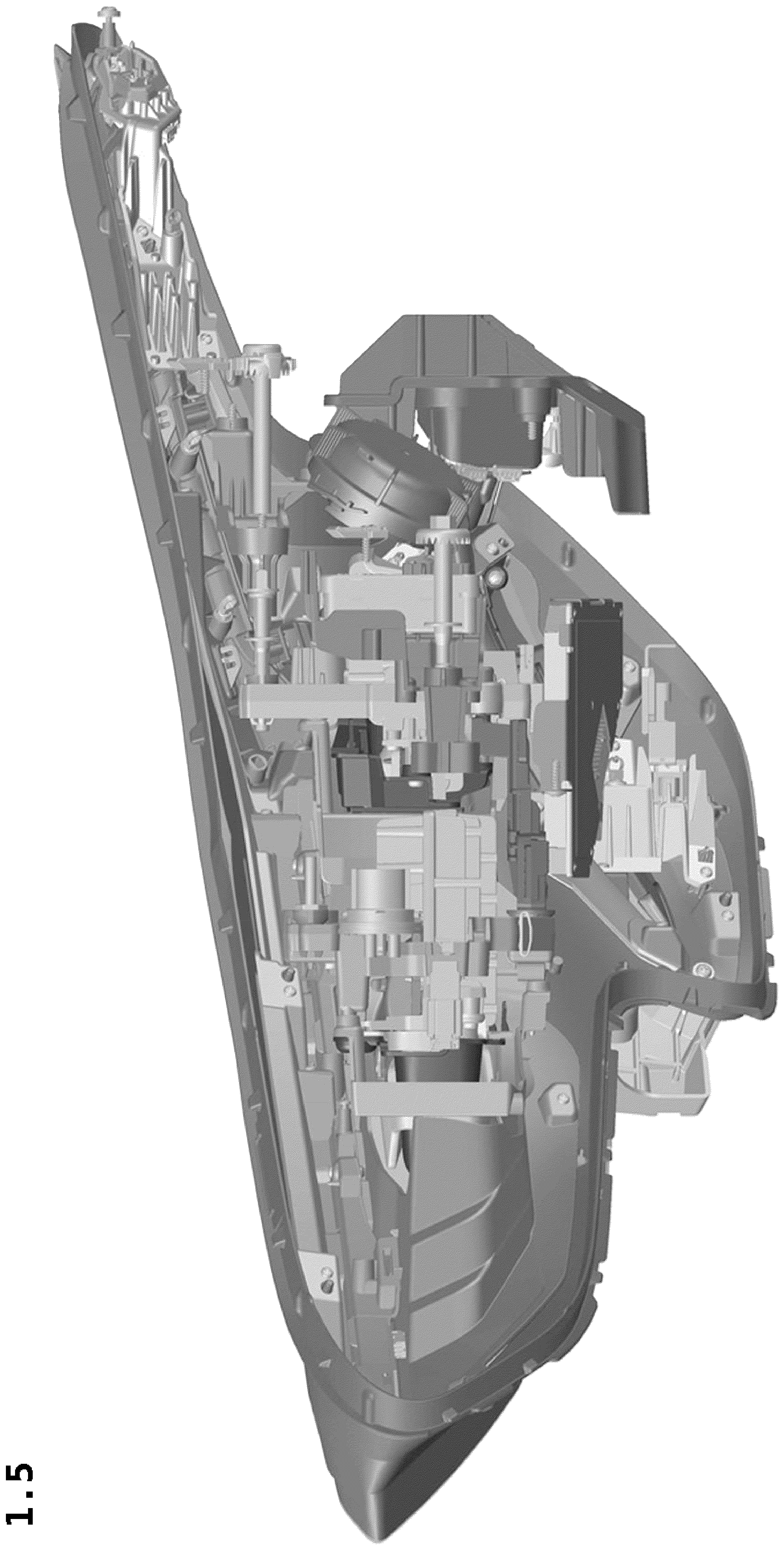 Patent USD1079076 Figure 5 – Head lamp for automobile