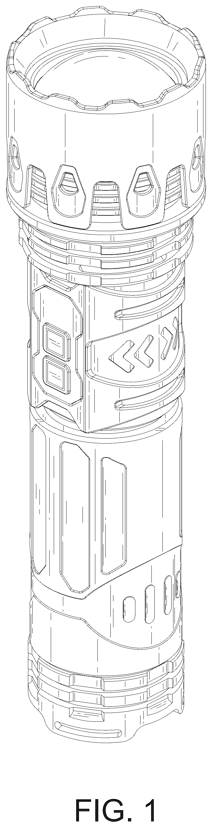 Patent USD1079080 Figure 1 – Flashlight