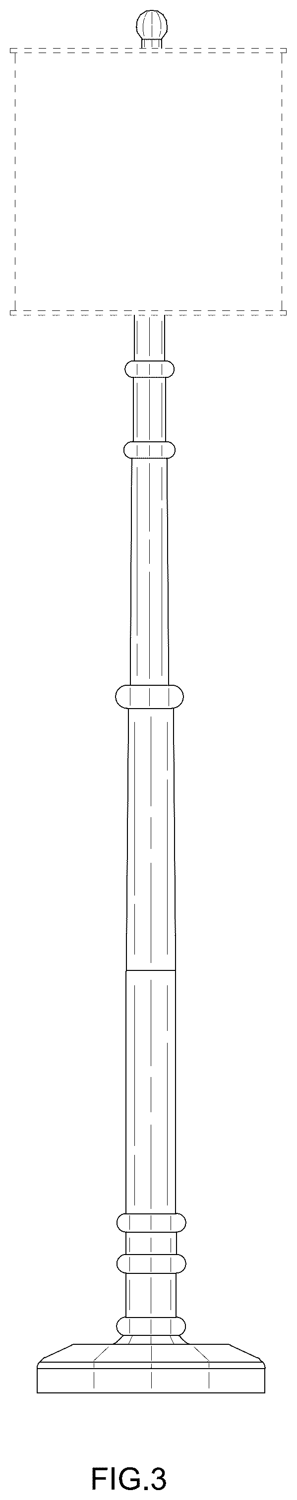 Patent USD1079101 Figure 3 – Floor lamp