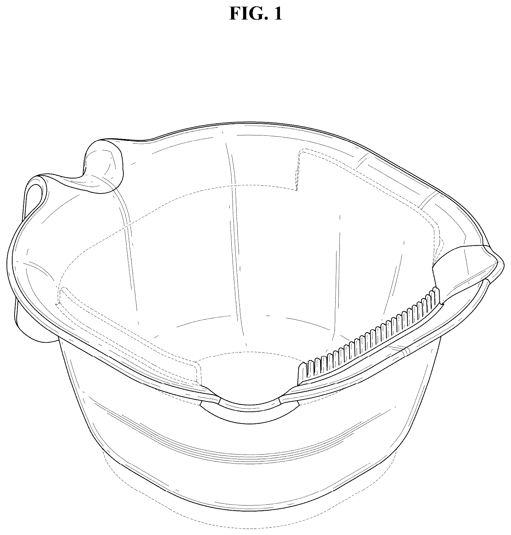 Patent USD1079122 Figure 1 – Hair dye mixing bowl