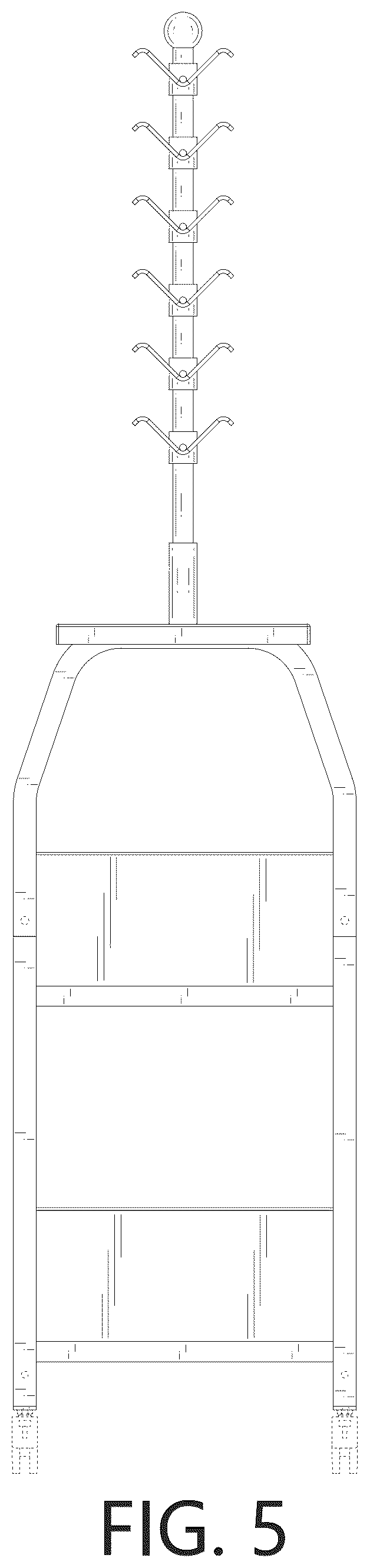 Patent USD1079135 Figure 5 – Braiding hair rack