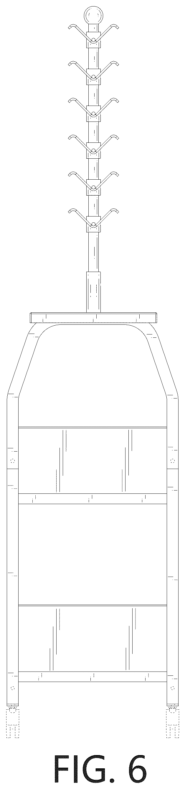 Patent USD1079135 Figure 6 – Braiding hair rack