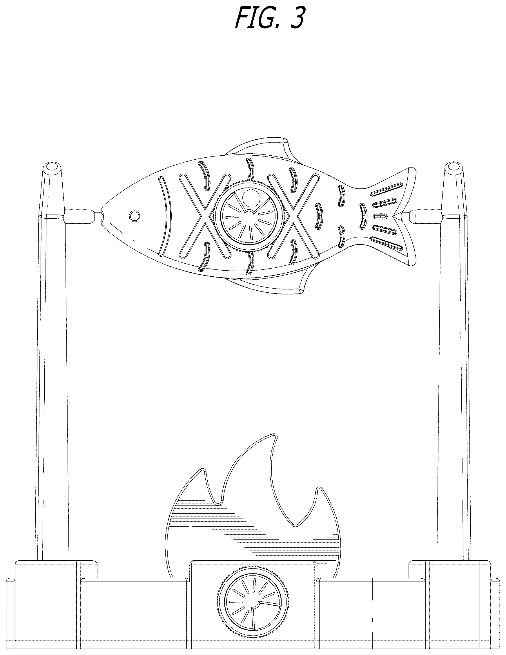 Patent USD1079142 Figure 3 – Animal feeder