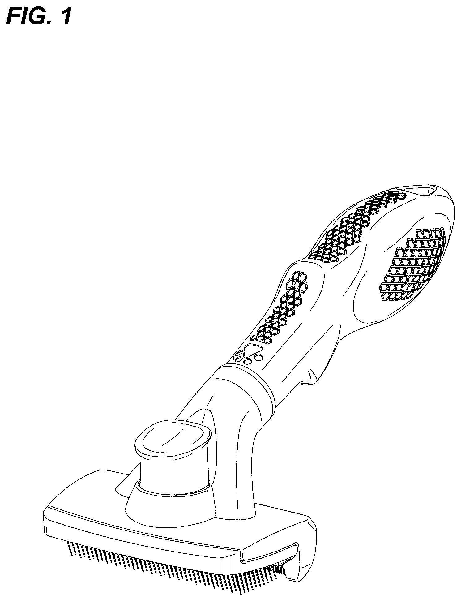 Patent USD1079147 Figure 1 – Animal grooming tool