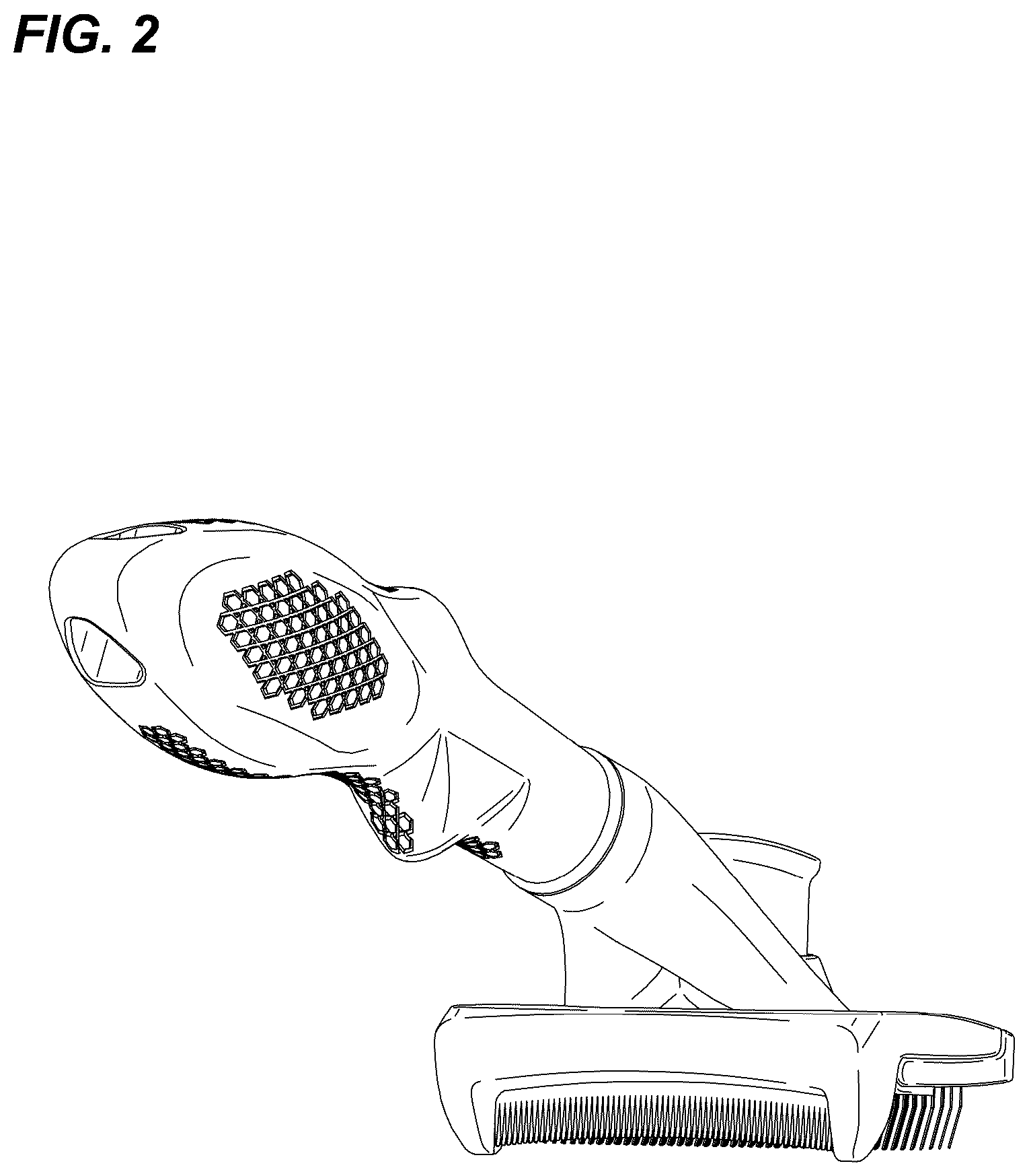 Patent USD1079147 Figure 2 – Animal grooming tool