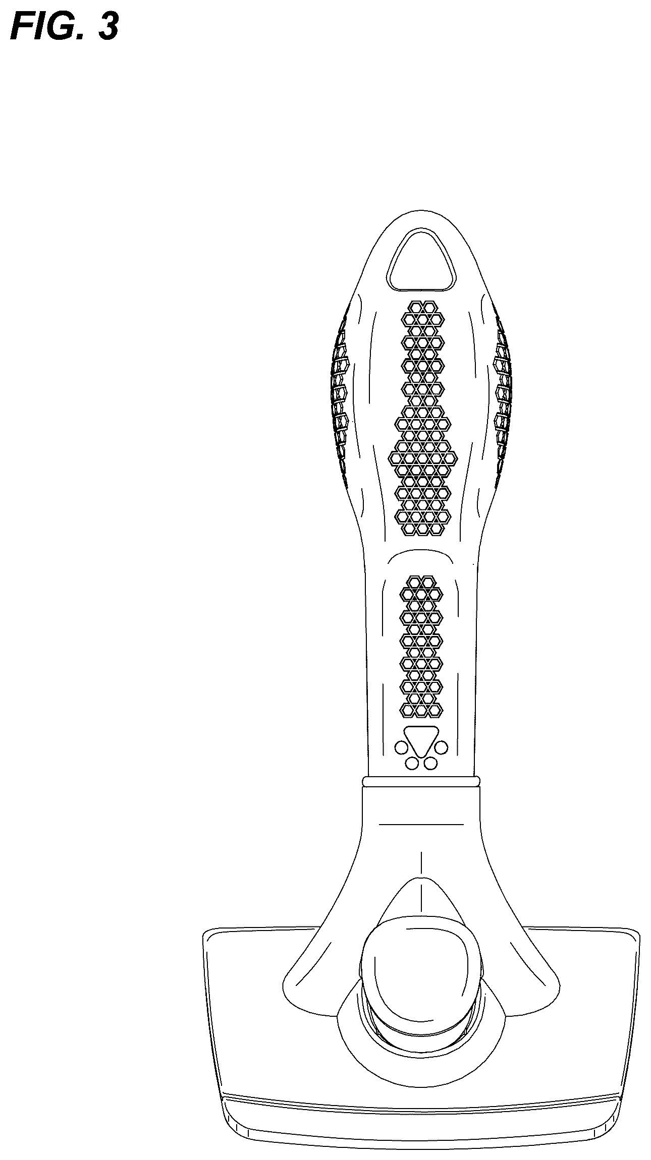 Patent USD1079147 Figure 3 – Animal grooming tool