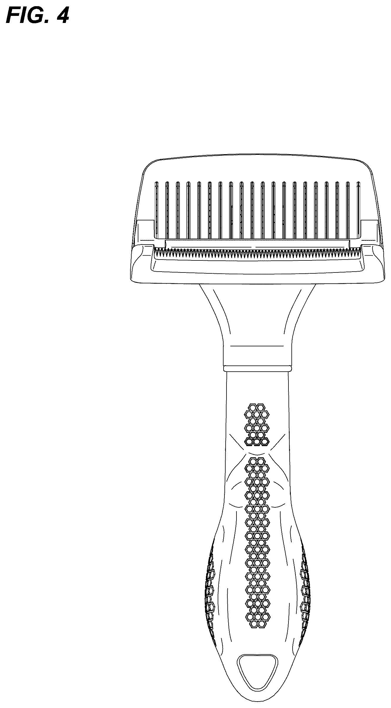 Patent USD1079147 Figure 4 – Animal grooming tool