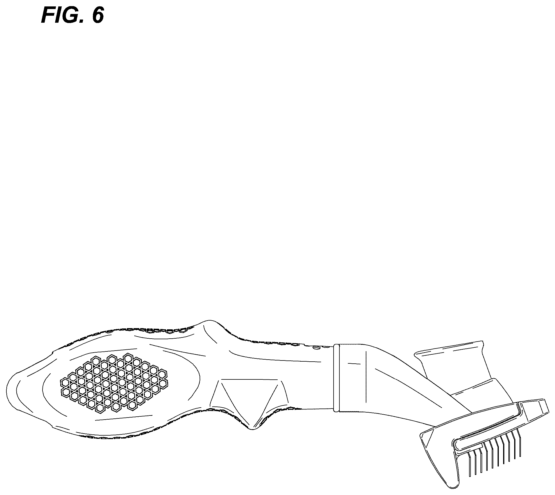 Patent USD1079147 Figure 6 – Animal grooming tool
