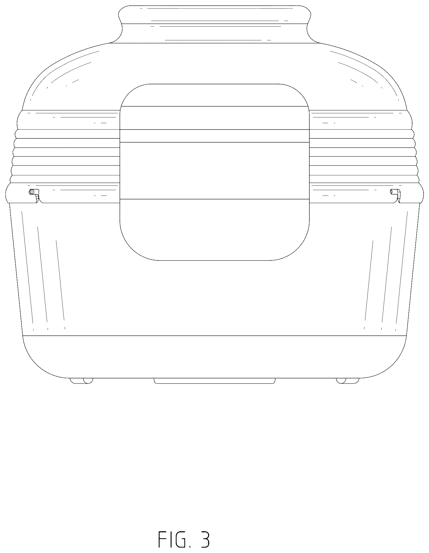 Patent USD1079149 Figure 3 – Litter box
