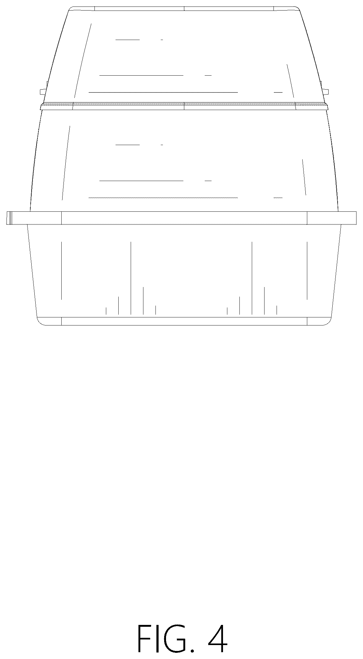 Patent USD1079150 Figure 4 – Cat litter box